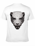 Geometric White Tiger Graphic Tee