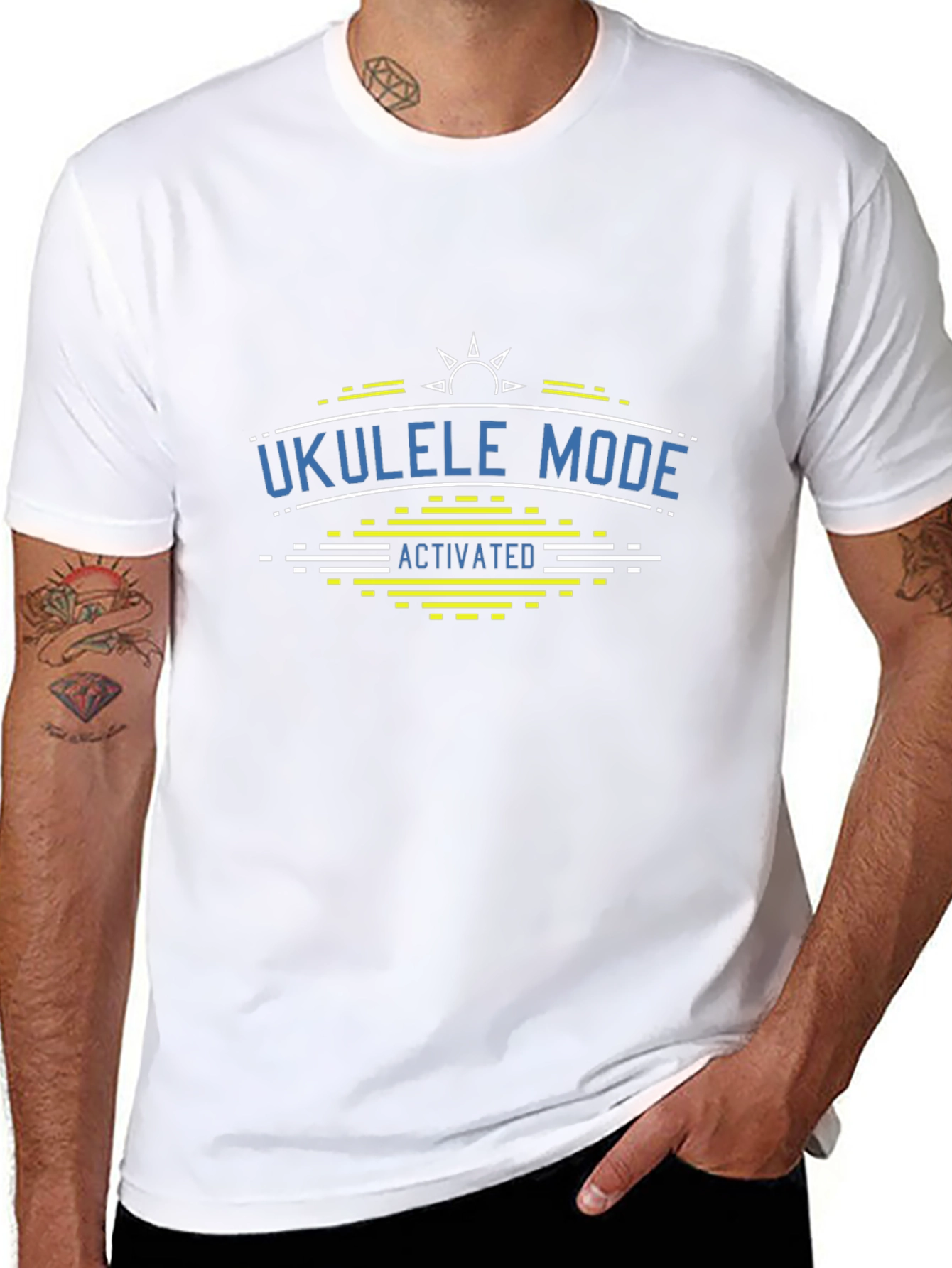 Ukulele Mode Activated Black T-Shirt
