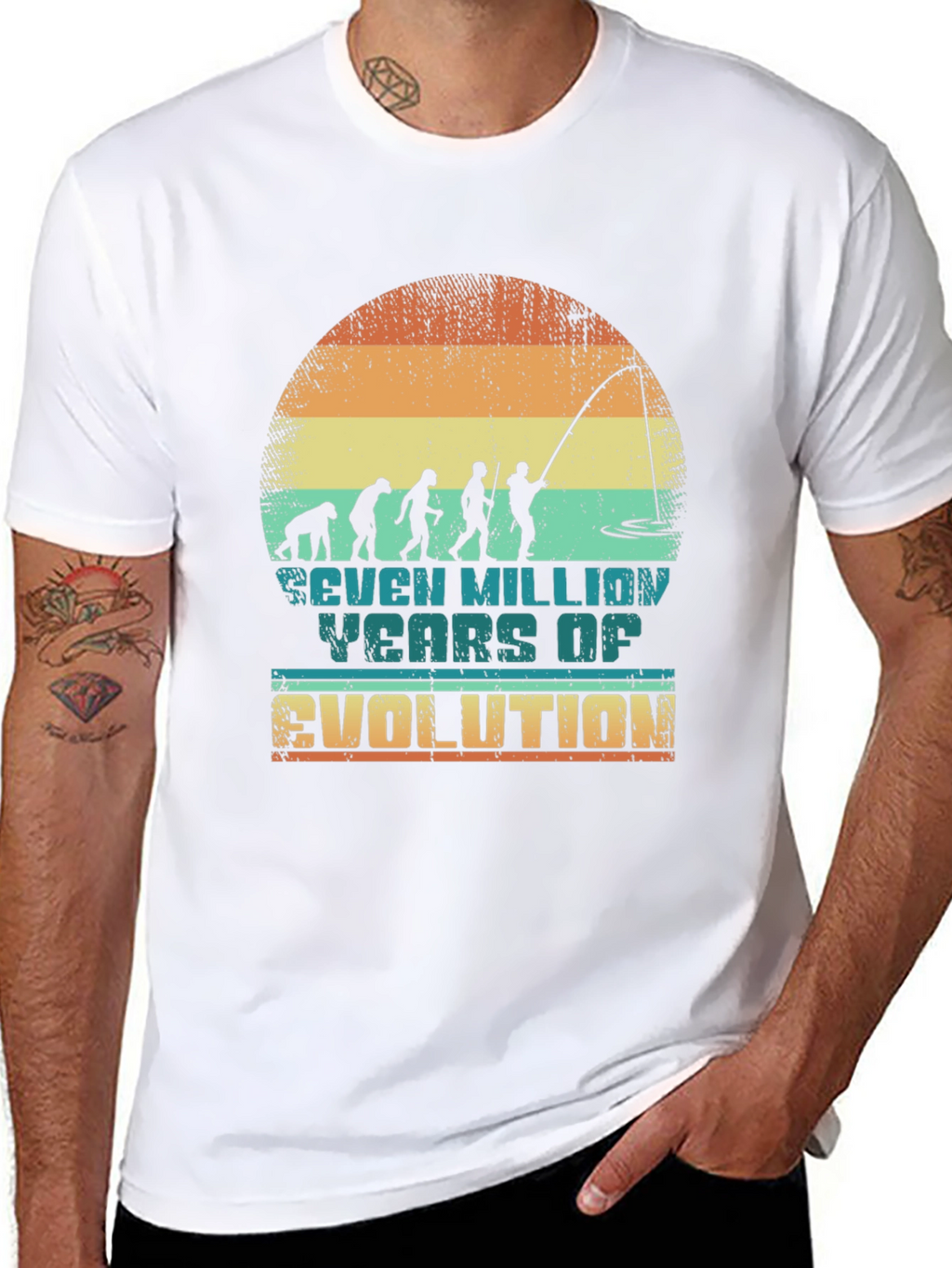 Evolution Fishing Graphic Tee