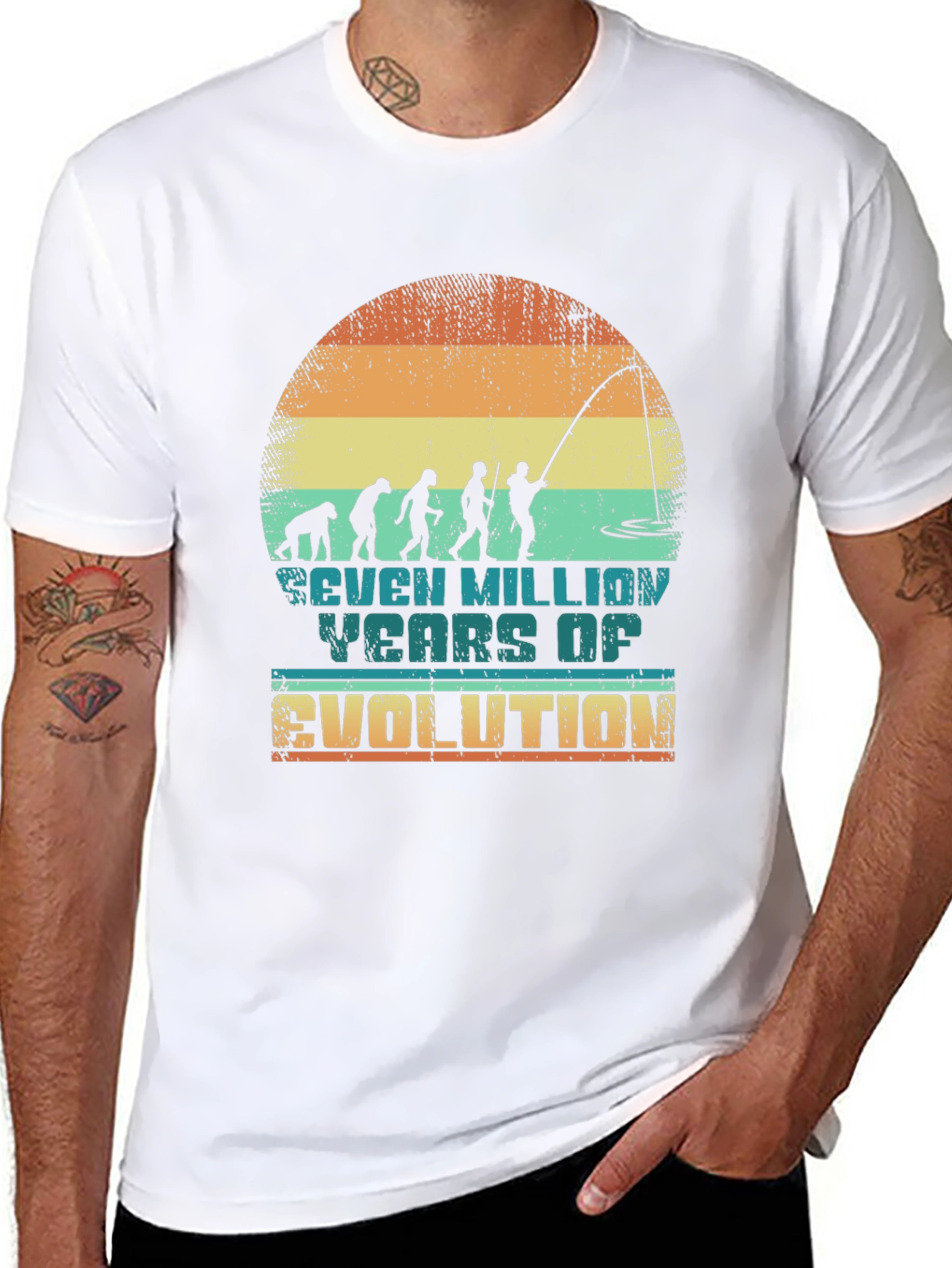 Evolution Fishing Graphic Tee