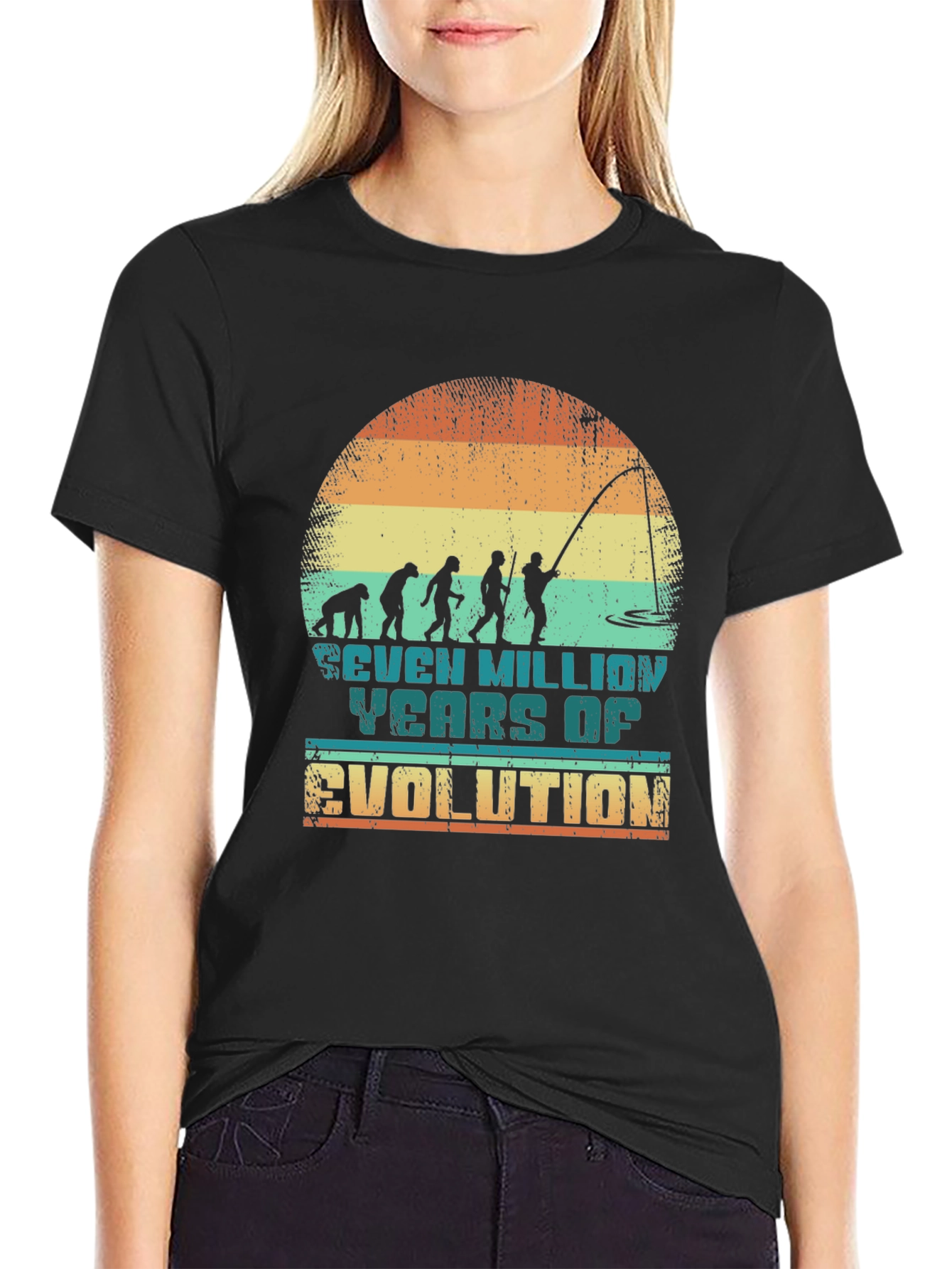 Evolution Fishing Graphic Tee
