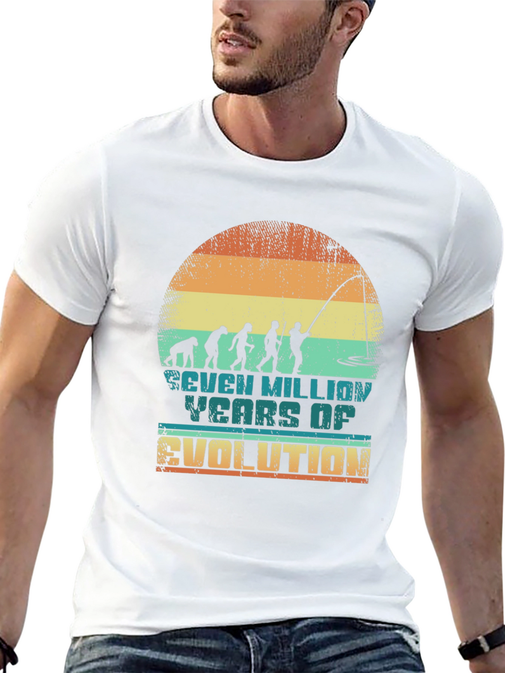 Evolution Fishing Graphic Tee