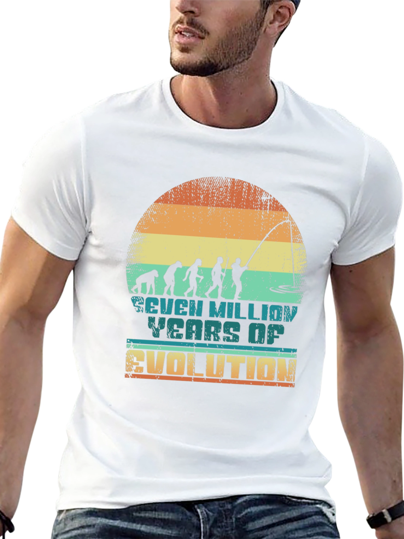 Evolution Fishing Graphic Tee