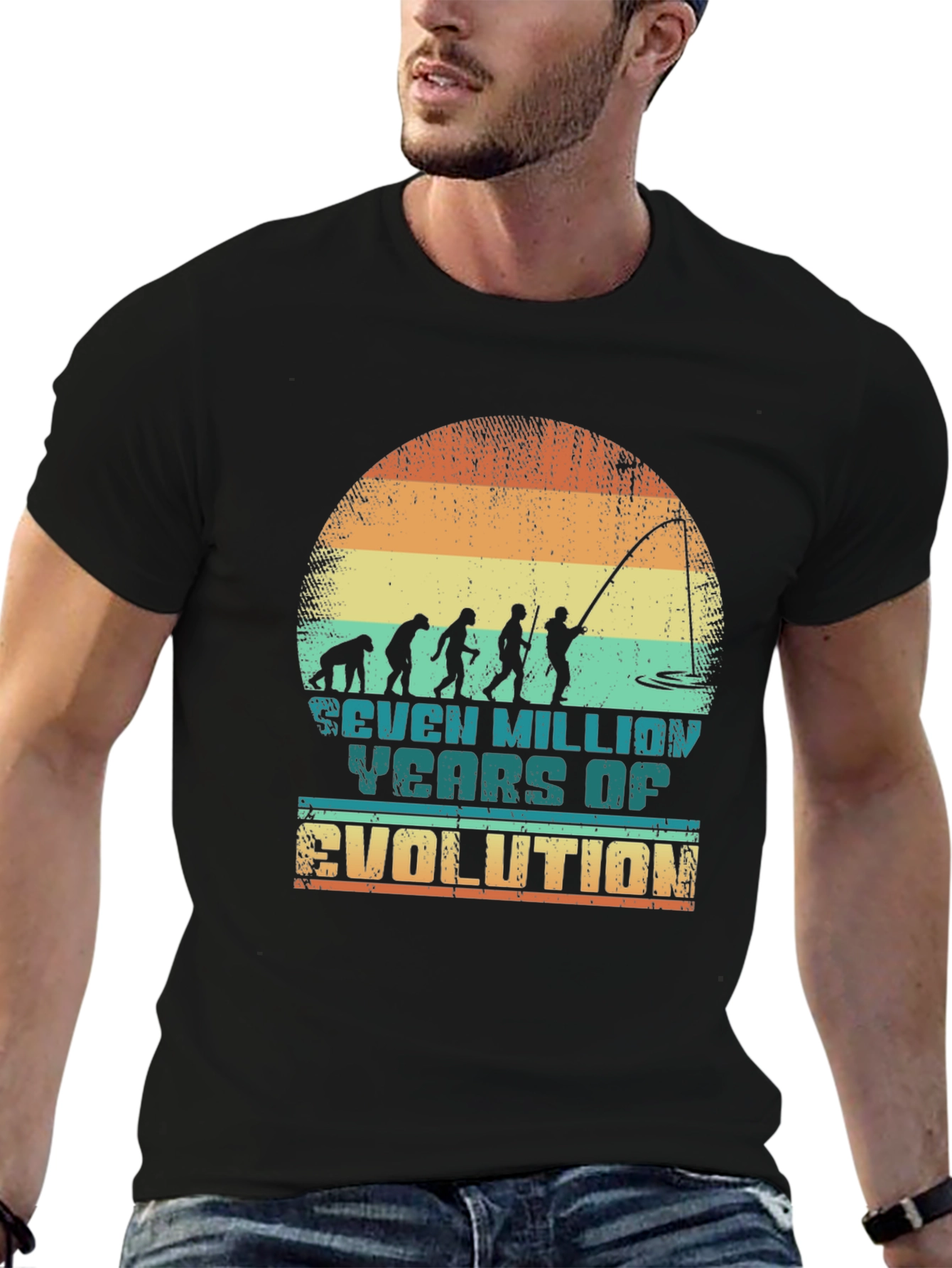 Evolution Fishing Graphic Tee