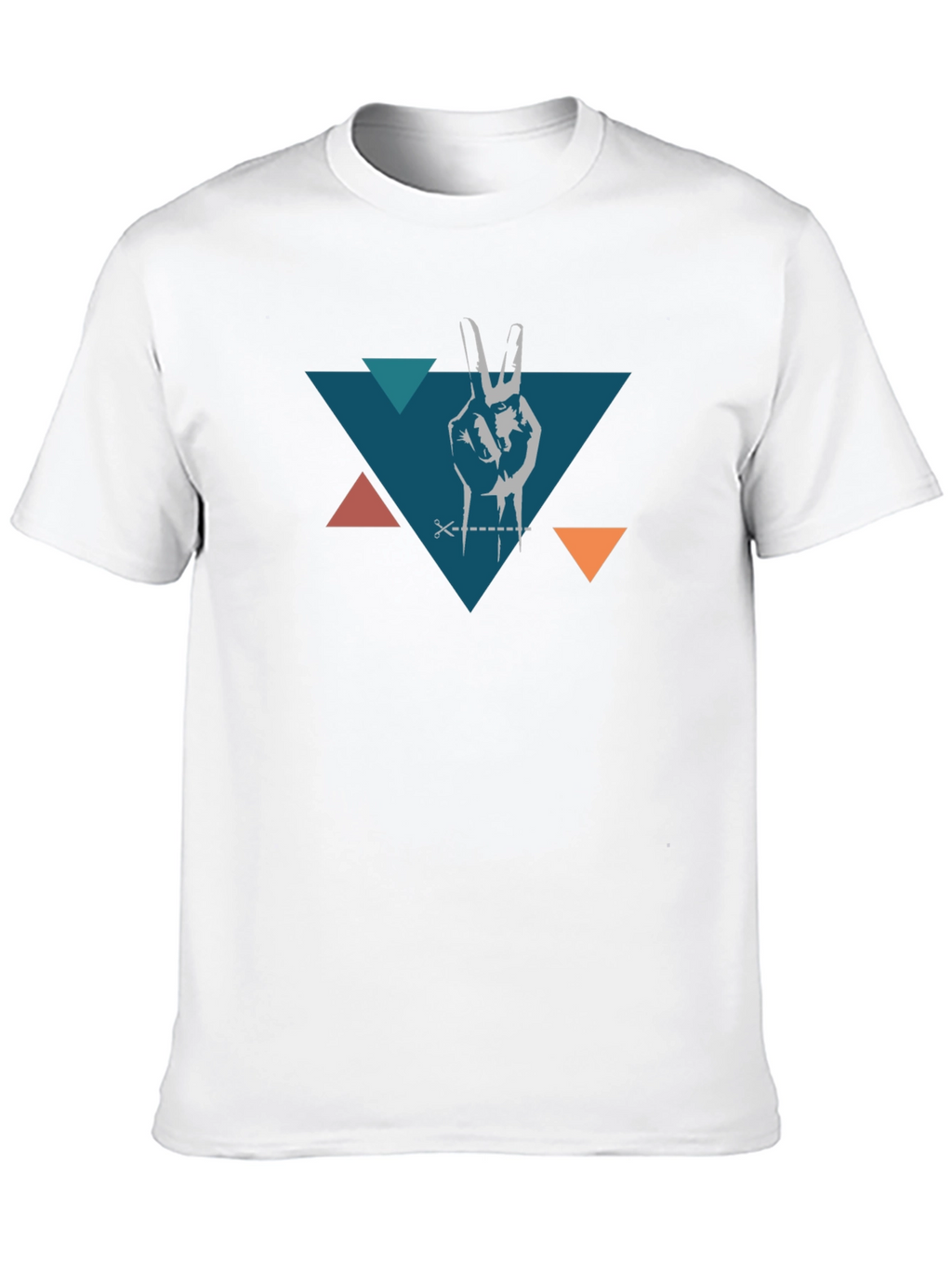 Peace Hand Triangle Black T-Shirt