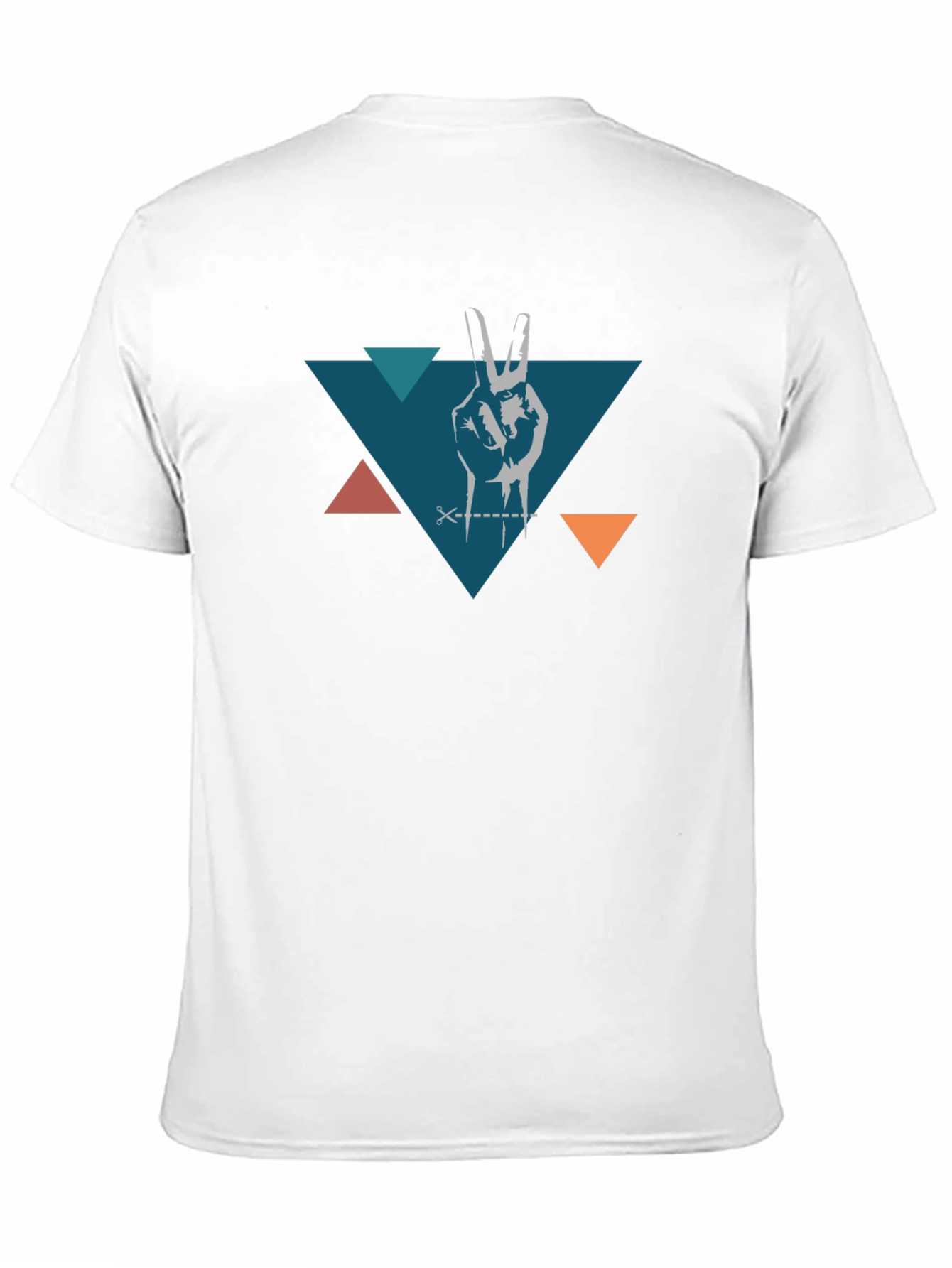 Peace Hand Triangle Black T-Shirt
