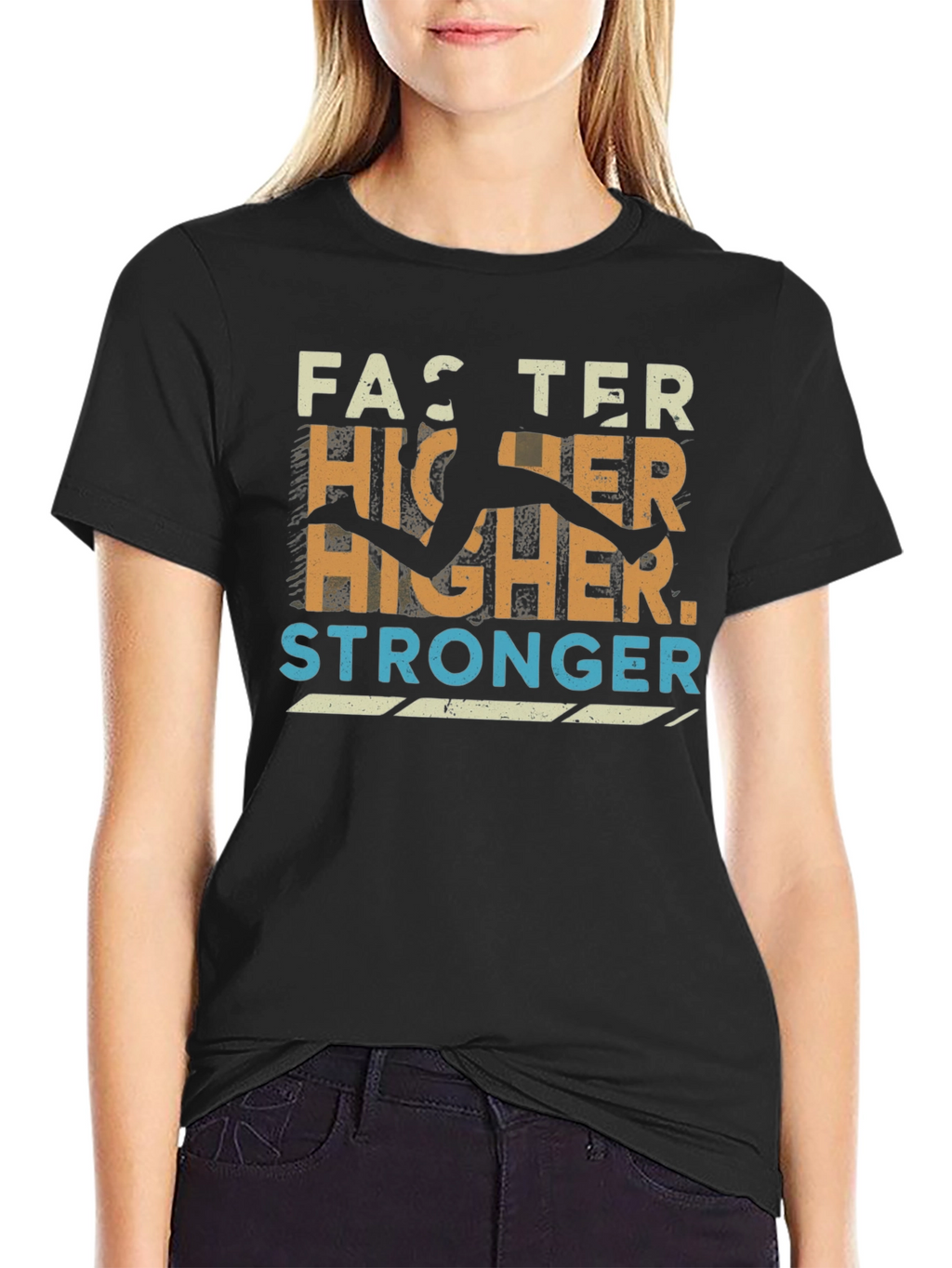 Faster Higher Stronger Graphic Tee - Athletic Inspired Design