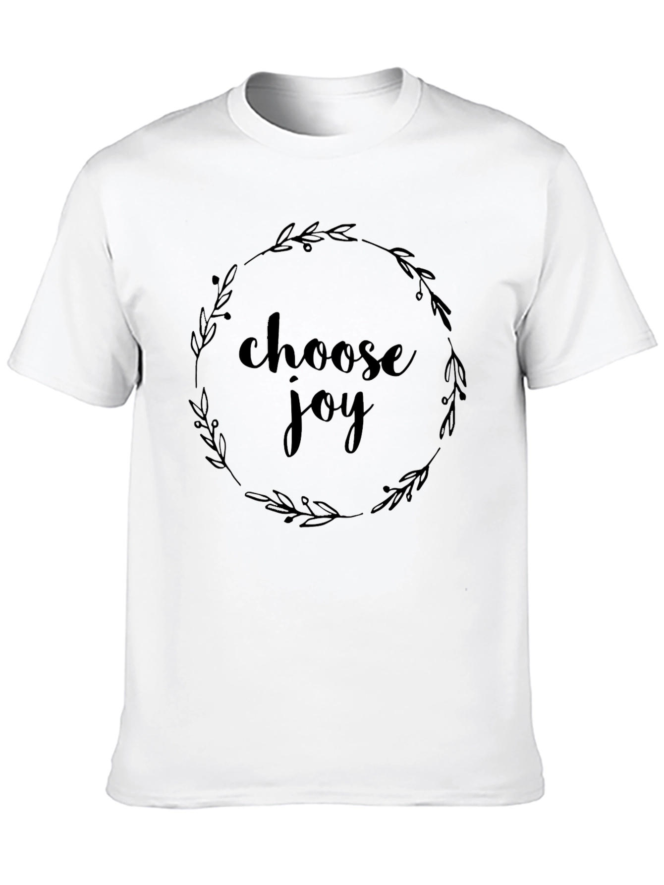 Choose Joy T-Shirt Black Wreath Design