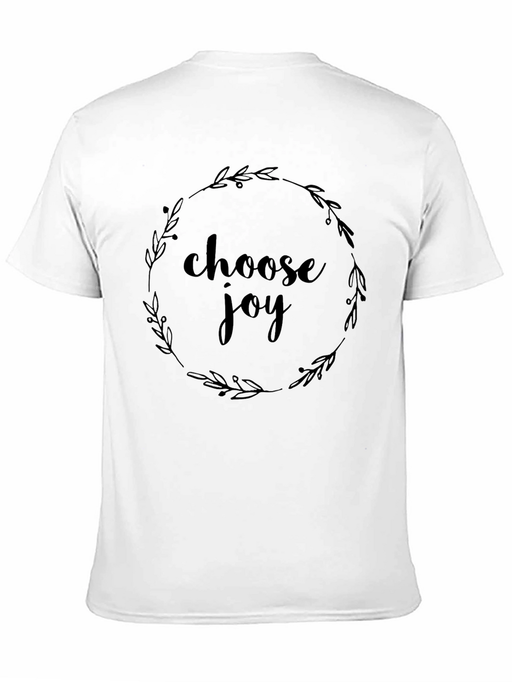 Choose Joy T-Shirt Black Wreath Design