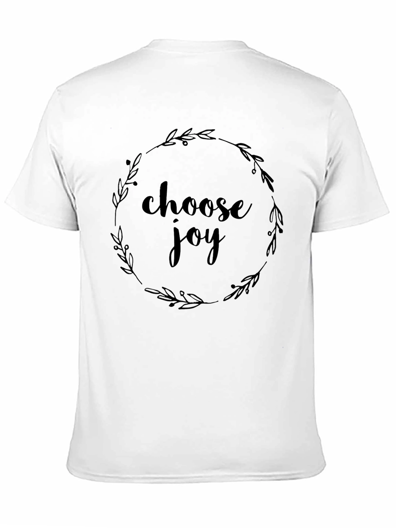 Choose Joy T-Shirt Black Wreath Design