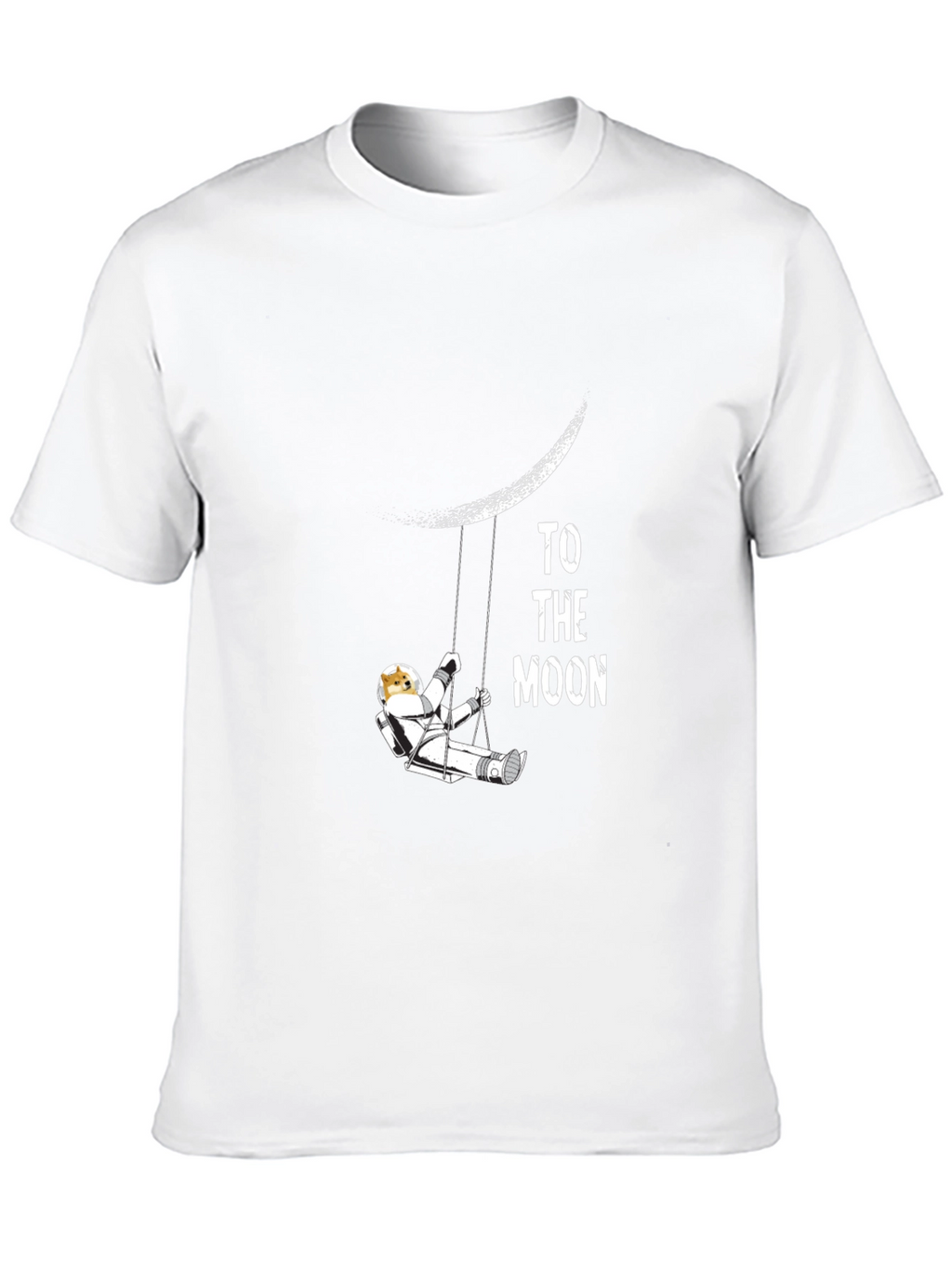 To The Moon Graphic Tee - Black Cotton T-Shirt