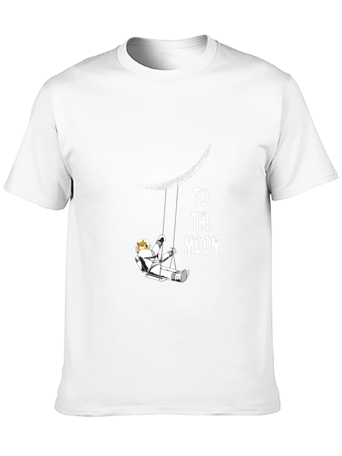 To The Moon Graphic Tee - Black Cotton T-Shirt