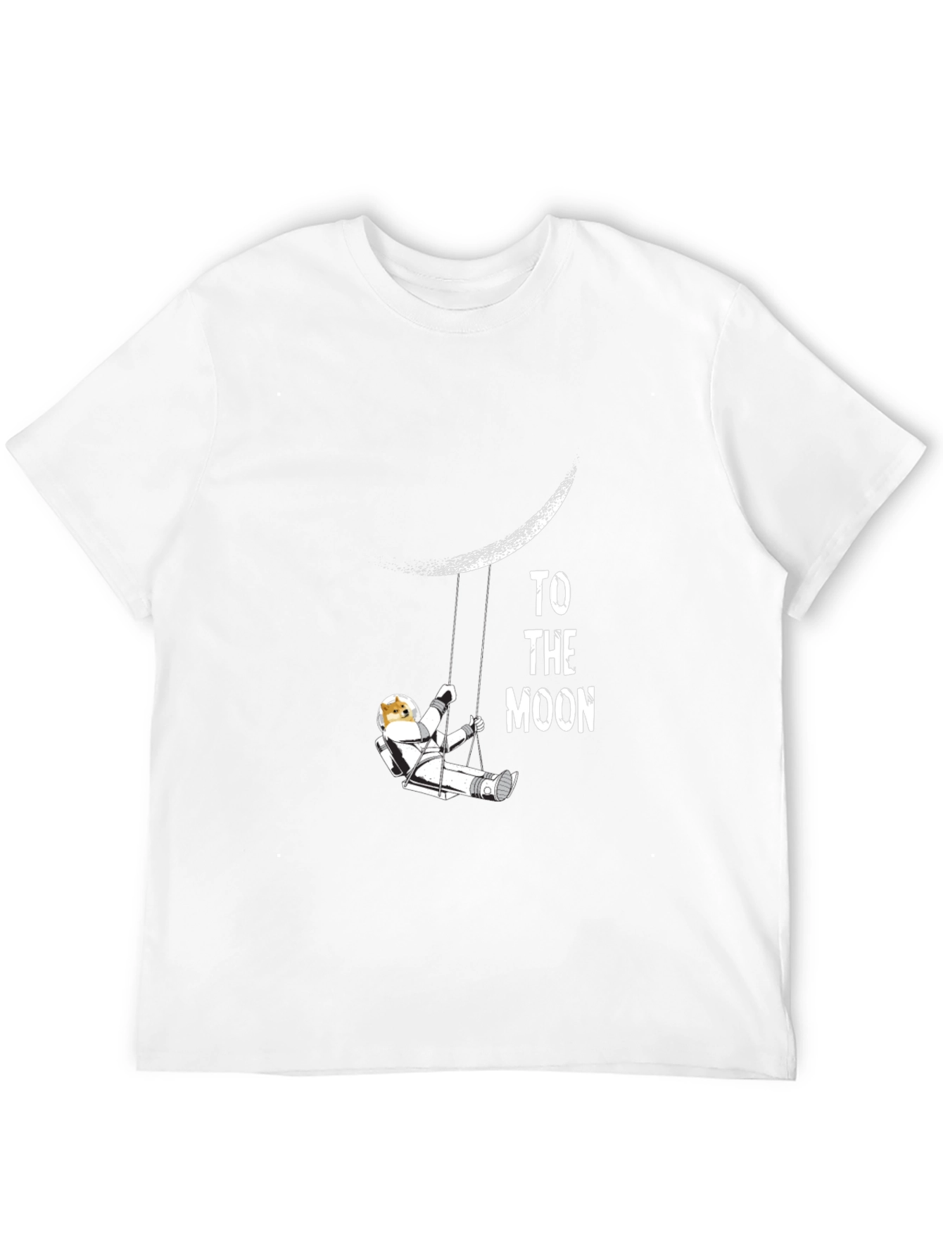 To The Moon Graphic Tee - Black Cotton T-Shirt