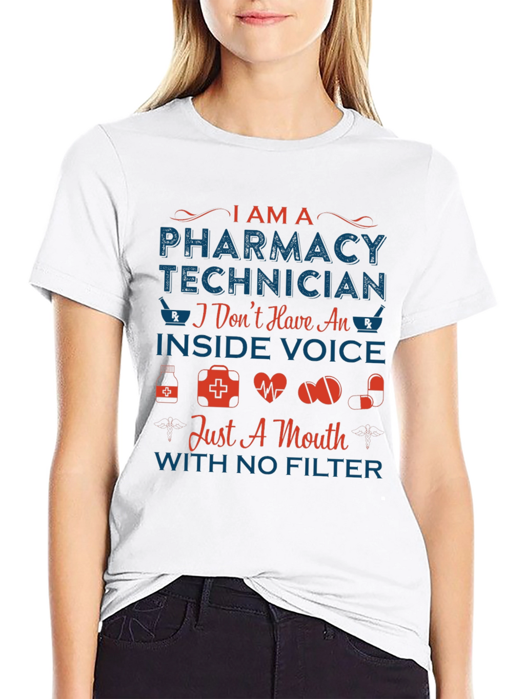 Pharmacy Technician T-Shirt - Inside Voice Humor