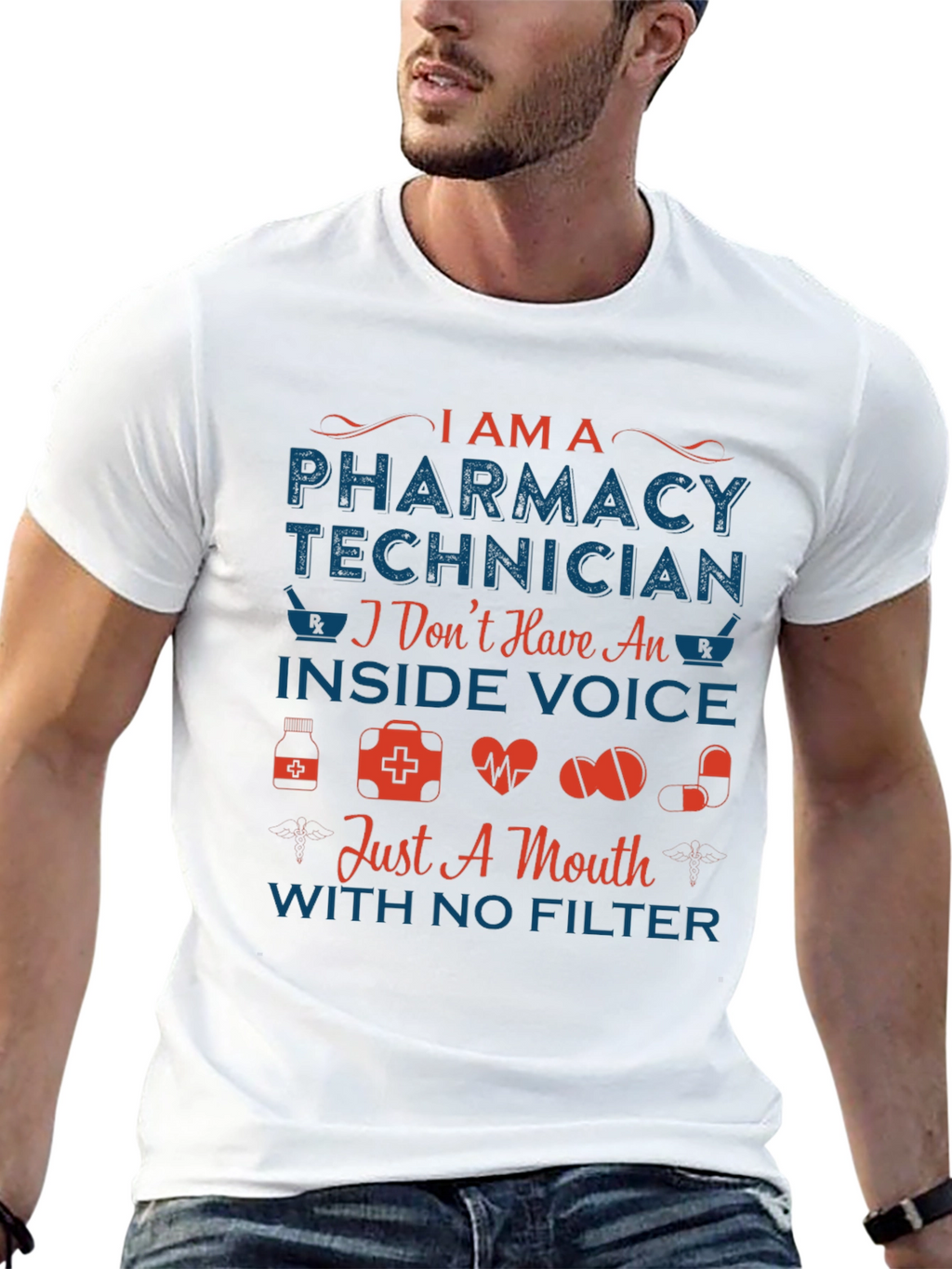 Pharmacy Technician T-Shirt - Inside Voice Humor