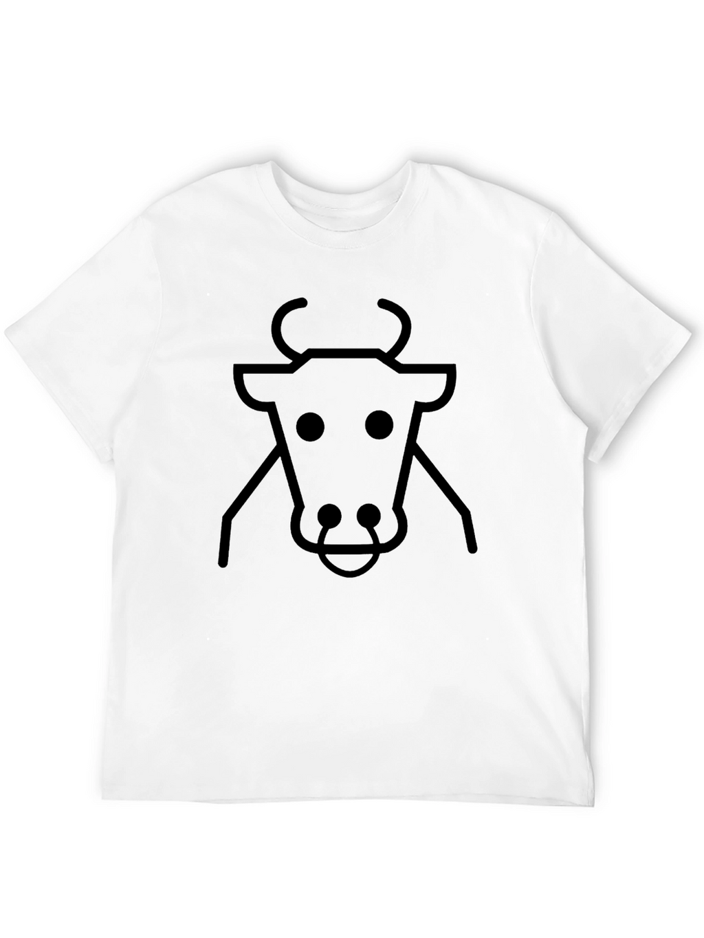 Minimalist Bull Graphic Black T-Shirt