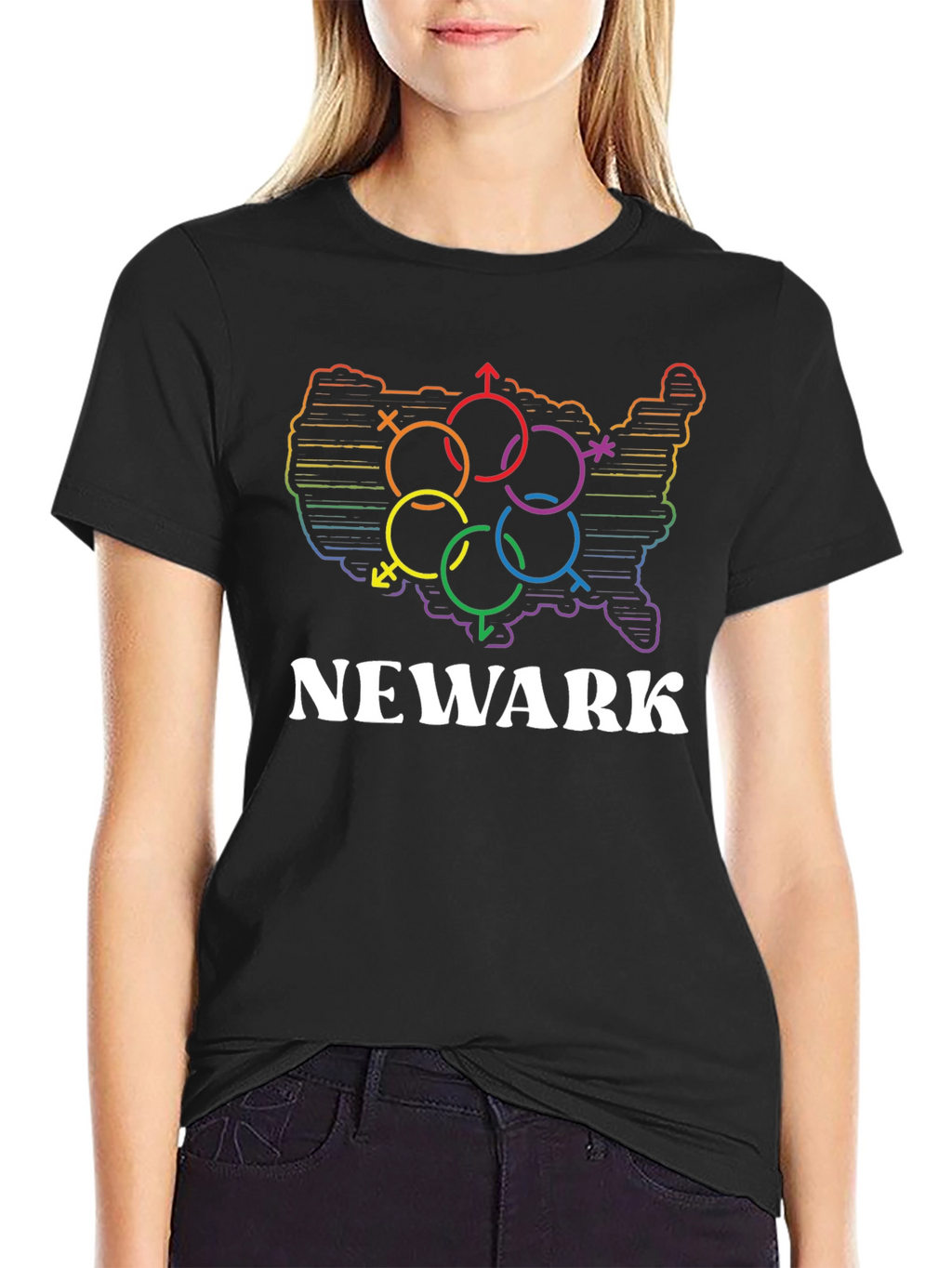 Newark LGBT Pride Rainbow T-Shirt