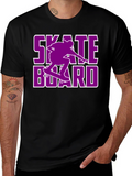 Skateboarding T-Shirt - Purple Skateboard Design