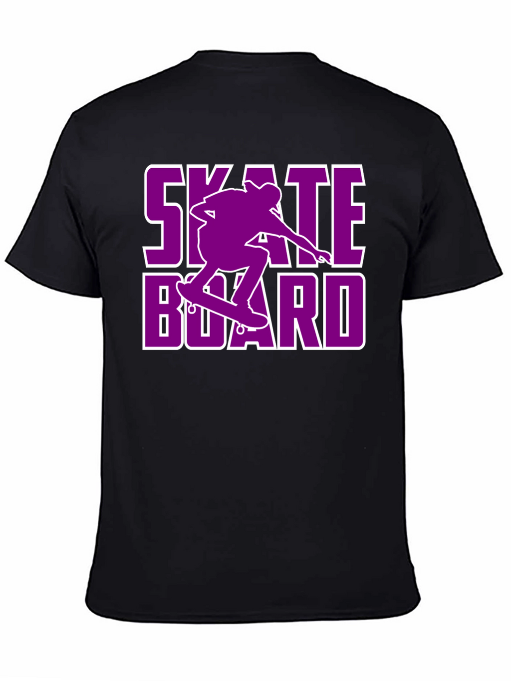 Skateboarding T-Shirt - Purple Skateboard Design