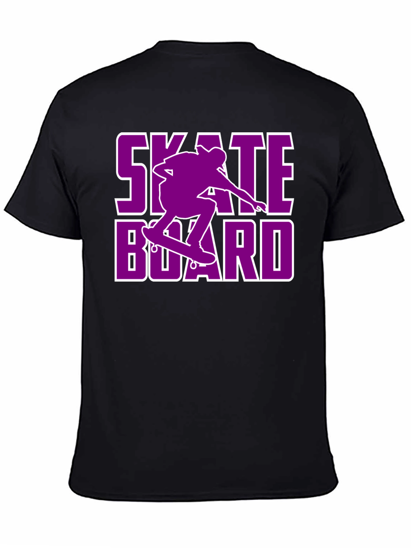 Skateboarding T-Shirt - Purple Skateboard Design