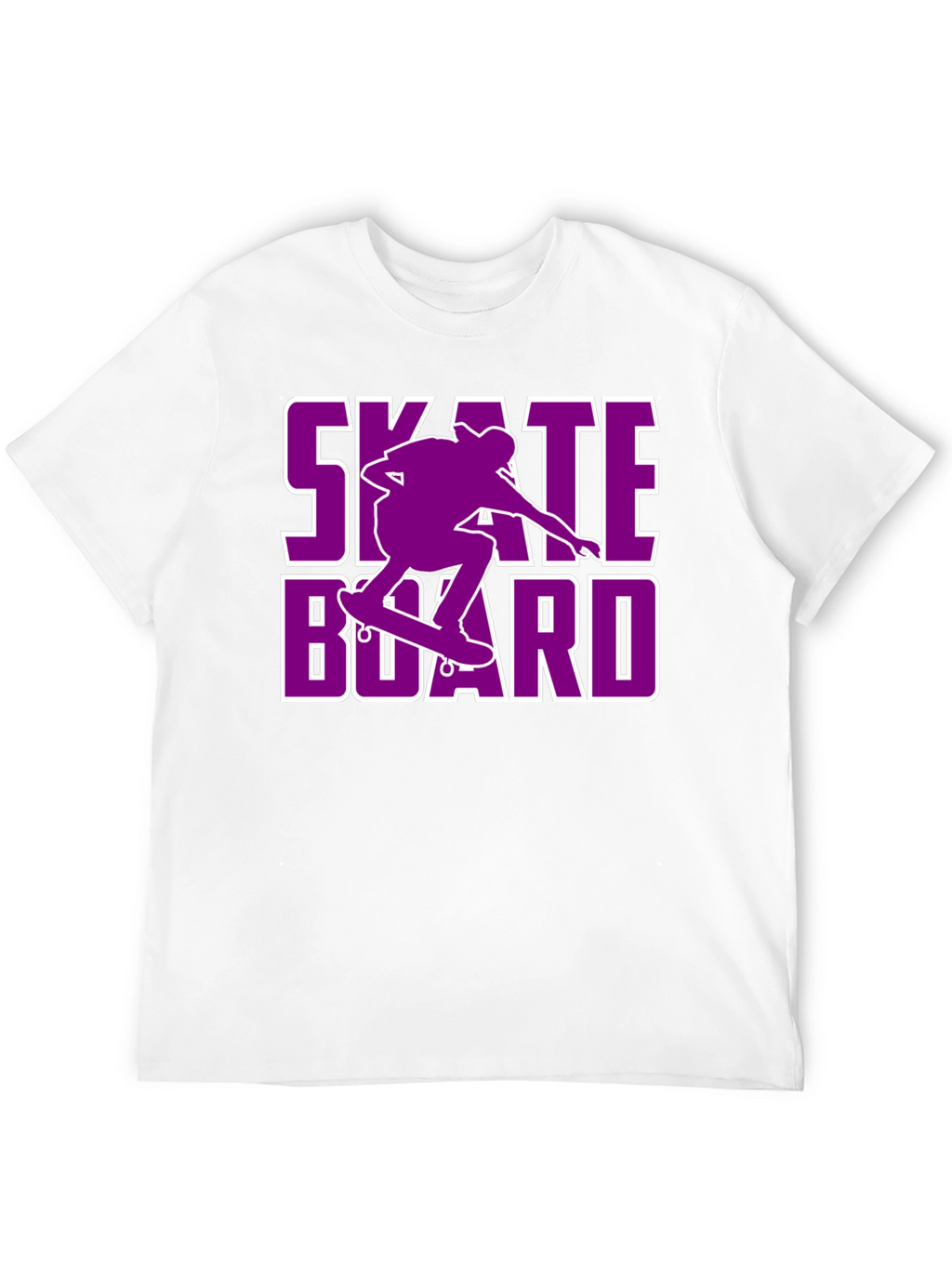 Skateboarding T-Shirt - Purple Skateboard Design