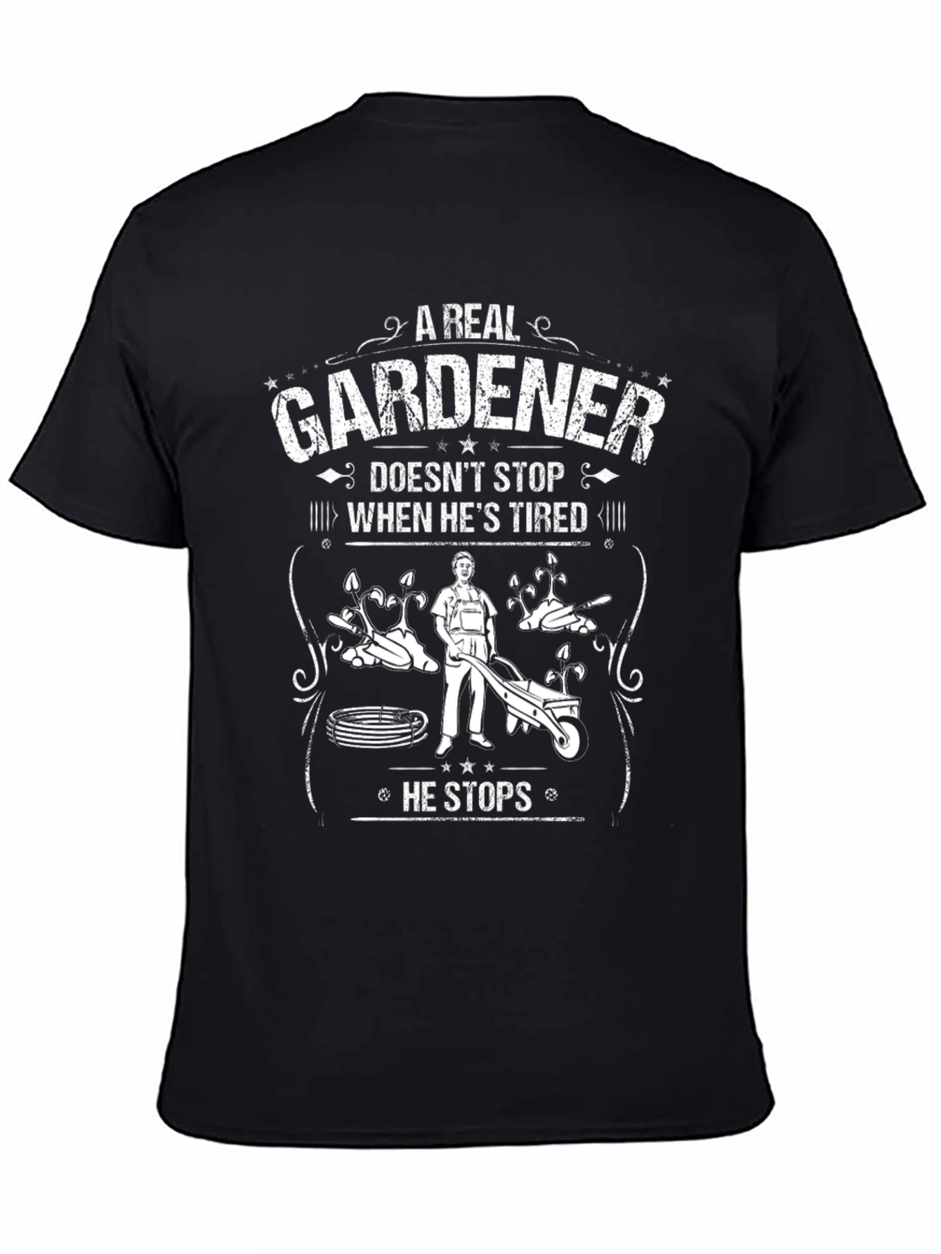 A Real Gardener T-Shirt - Garden Lover Gift