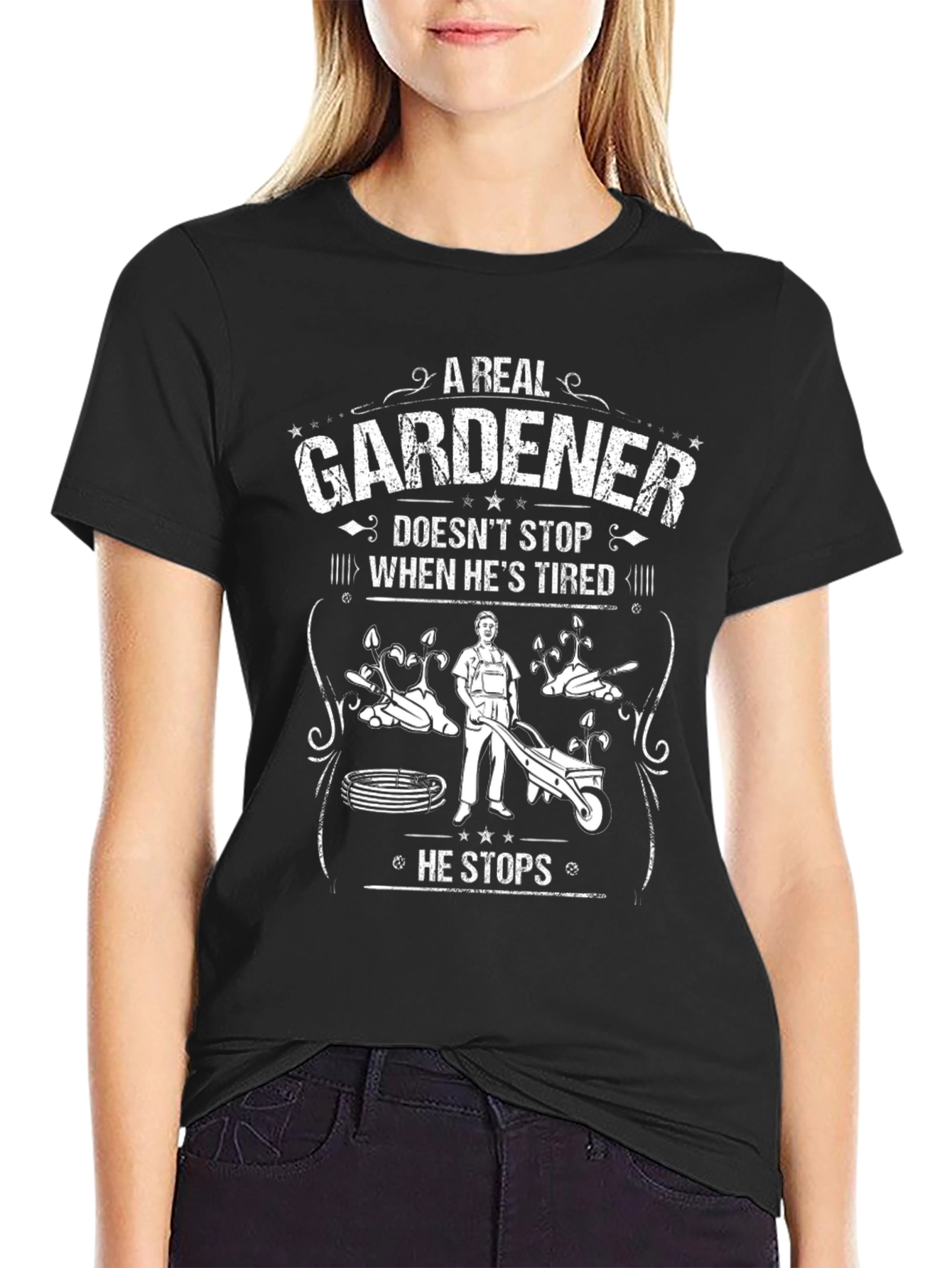 A Real Gardener T-Shirt - Garden Lover Gift