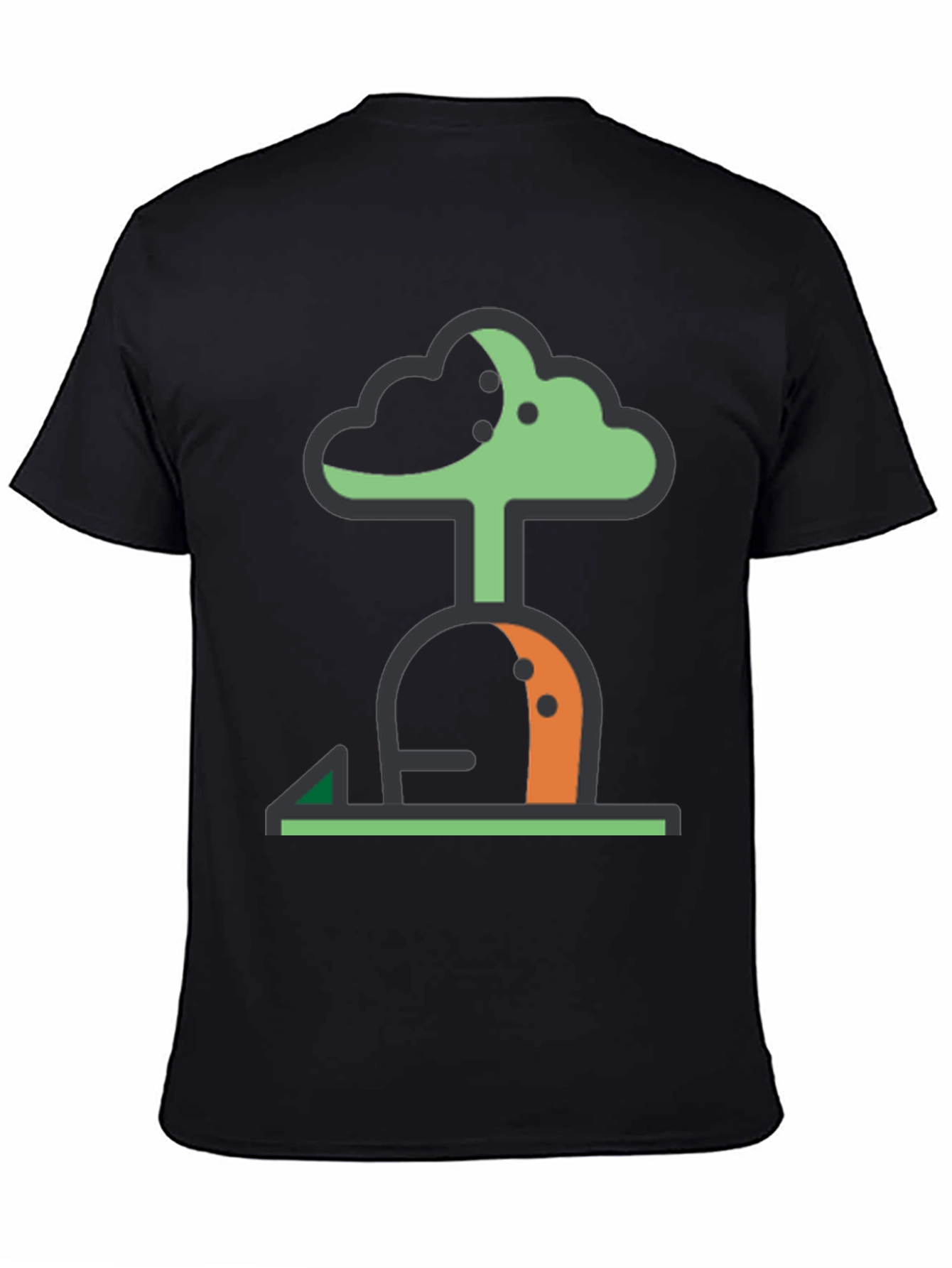 Abstract Tree Graphic Tee - Modern Black T-Shirt