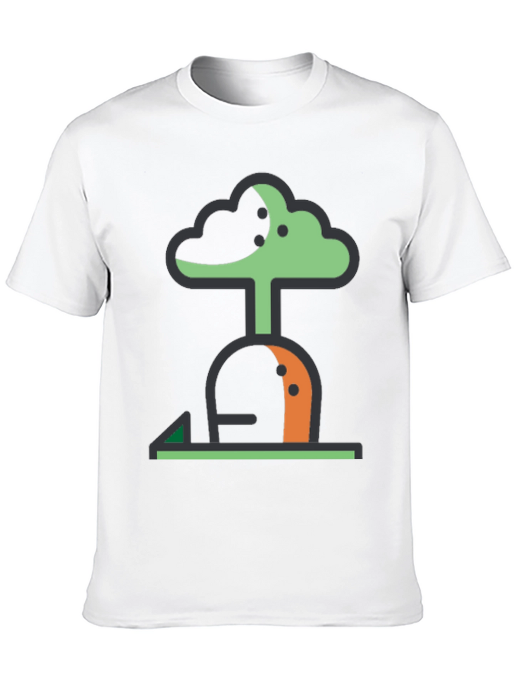 Abstract Tree Graphic Tee - Modern Black T-Shirt