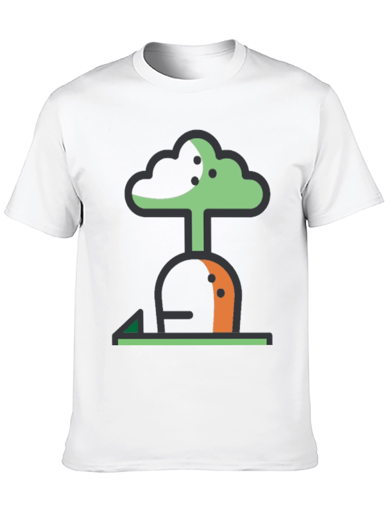 Abstract Tree Graphic Tee - Modern Black T-Shirt