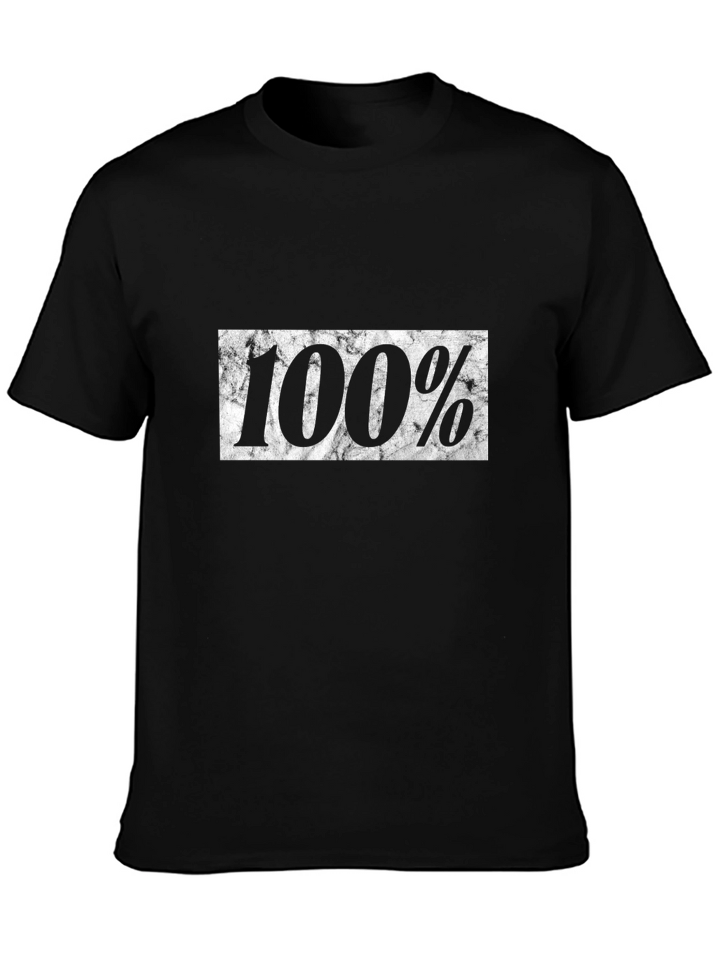 100% Graphic Tee - Black Cotton T-Shirt