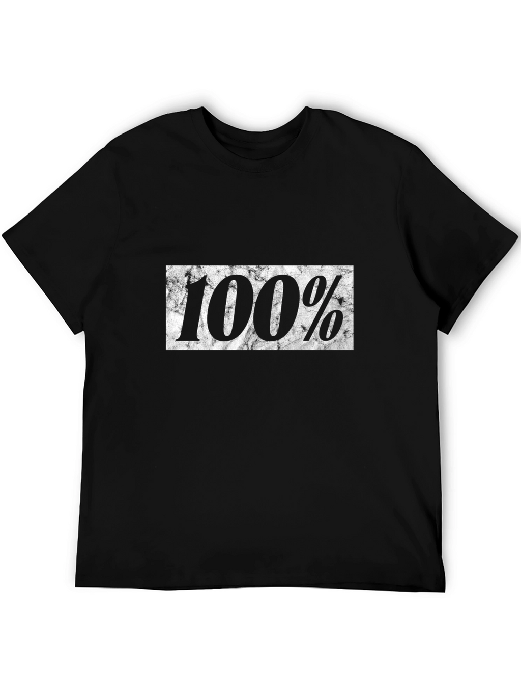 100% Graphic Tee - Black Cotton T-Shirt