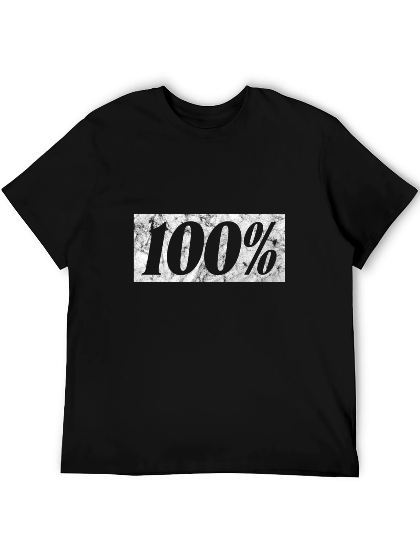 100% Graphic Tee - Black Cotton T-Shirt