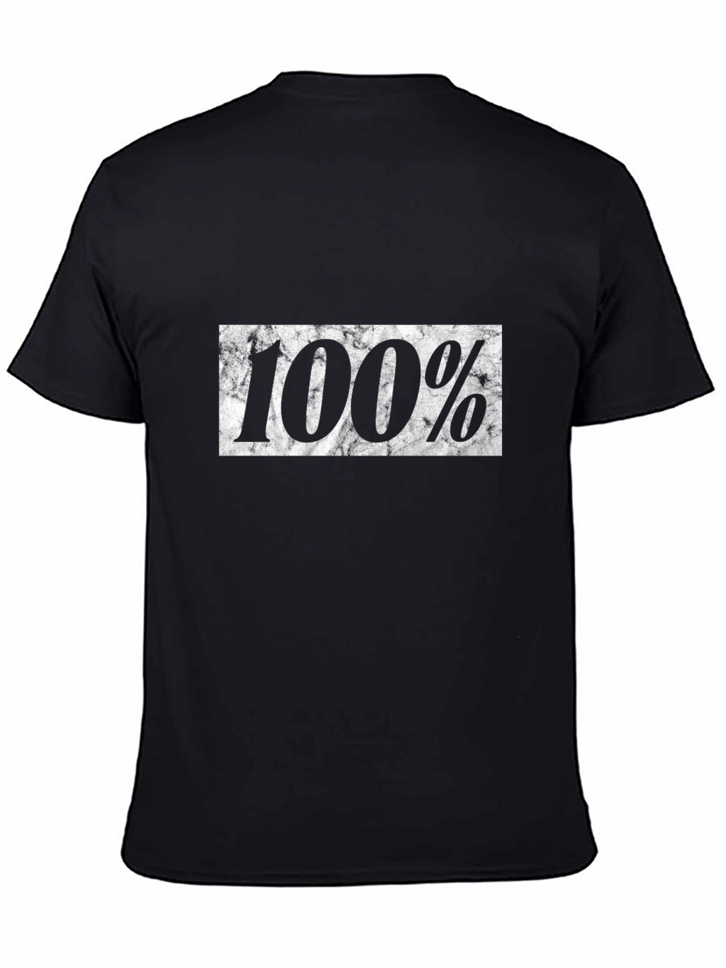 100% Graphic Tee - Black Cotton T-Shirt