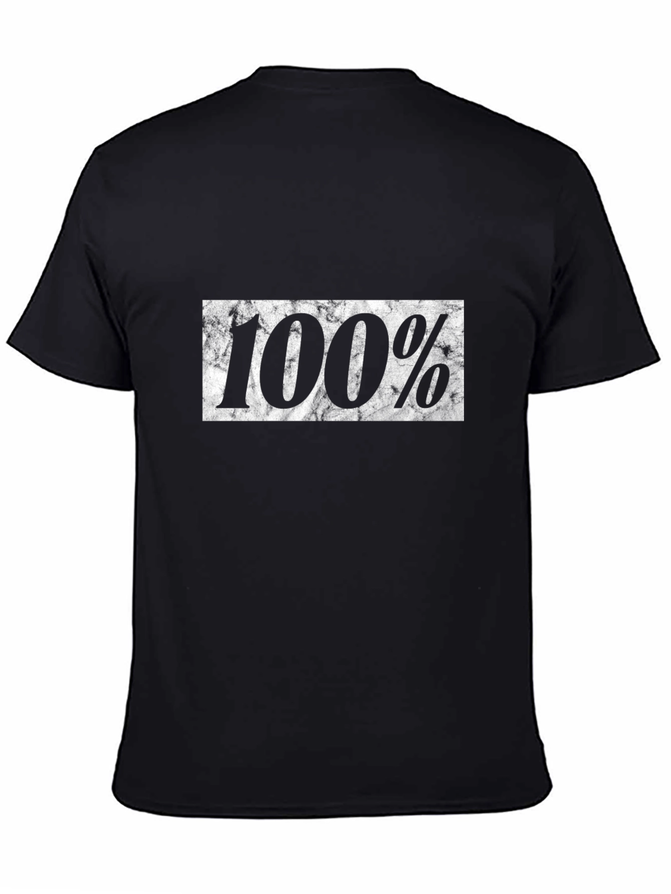 100% Graphic Tee - Black Cotton T-Shirt
