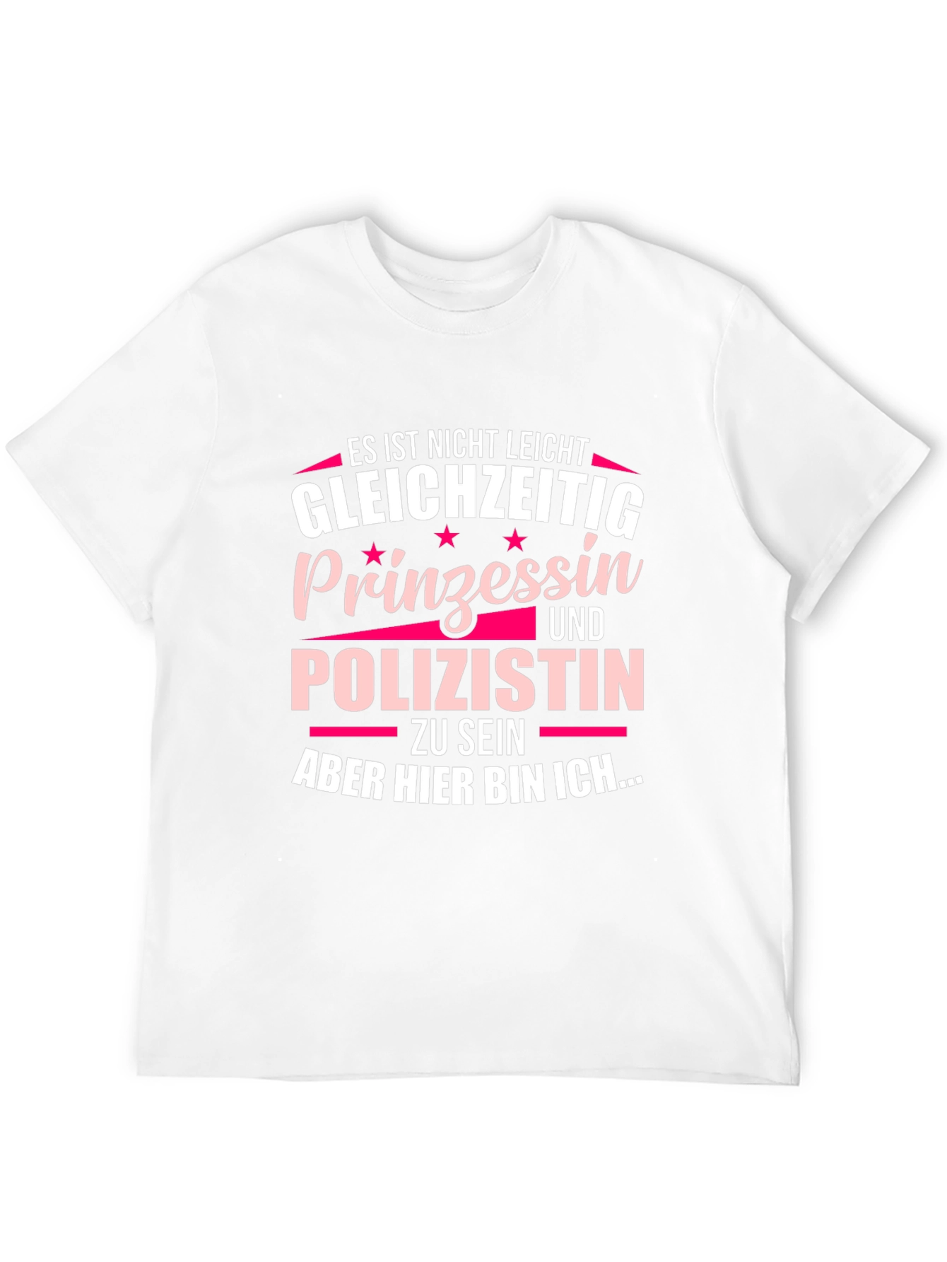 Princess & Cop T-Shirt - German Text Funny Tee