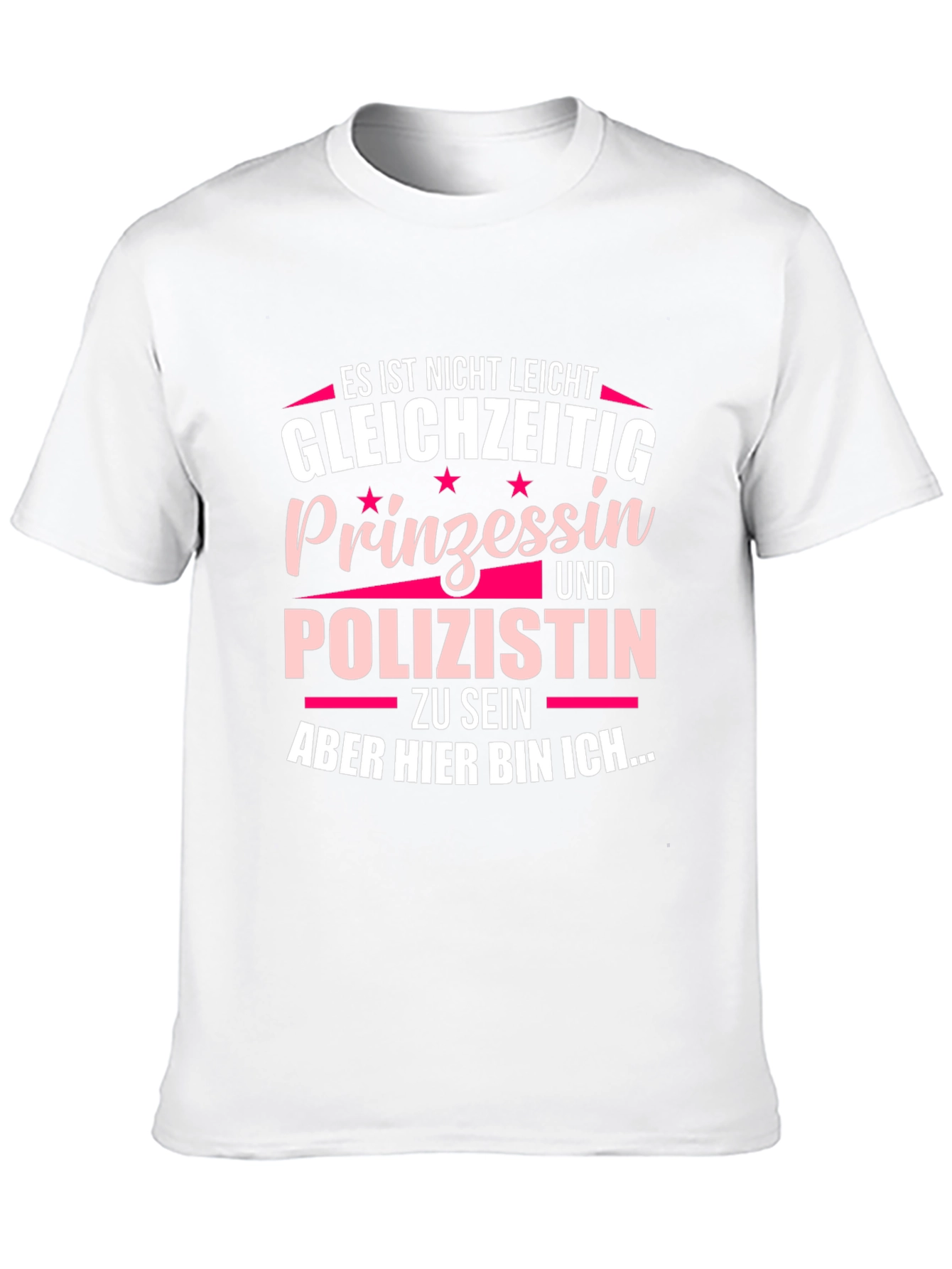 Princess & Cop T-Shirt - German Text Funny Tee