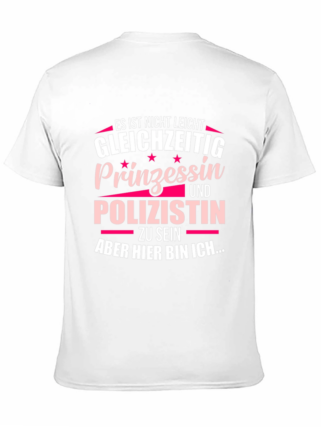 Princess & Cop T-Shirt - German Text Funny Tee
