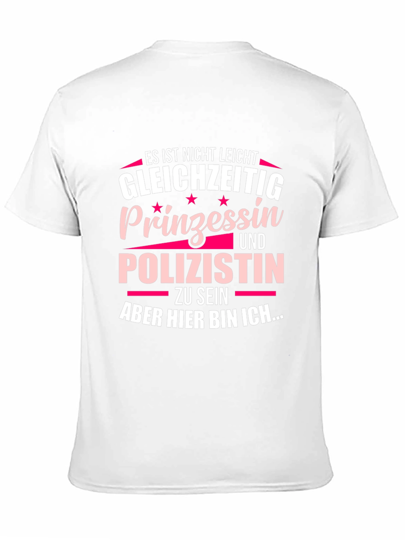Princess & Cop T-Shirt - German Text Funny Tee