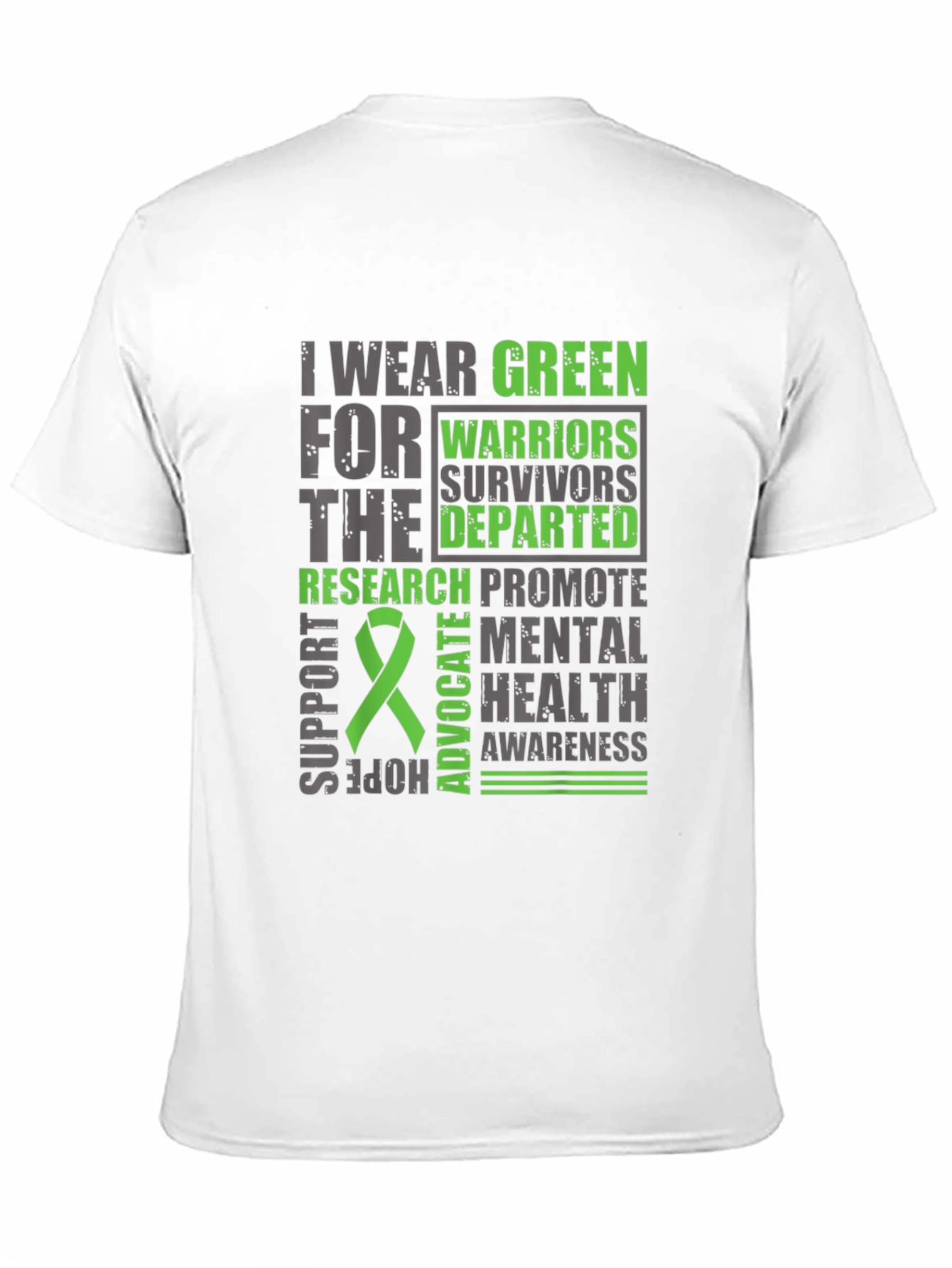 Green Mental Health Awareness Graphic T-Shirt