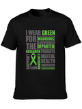 Green Mental Health Awareness Graphic T-Shirt