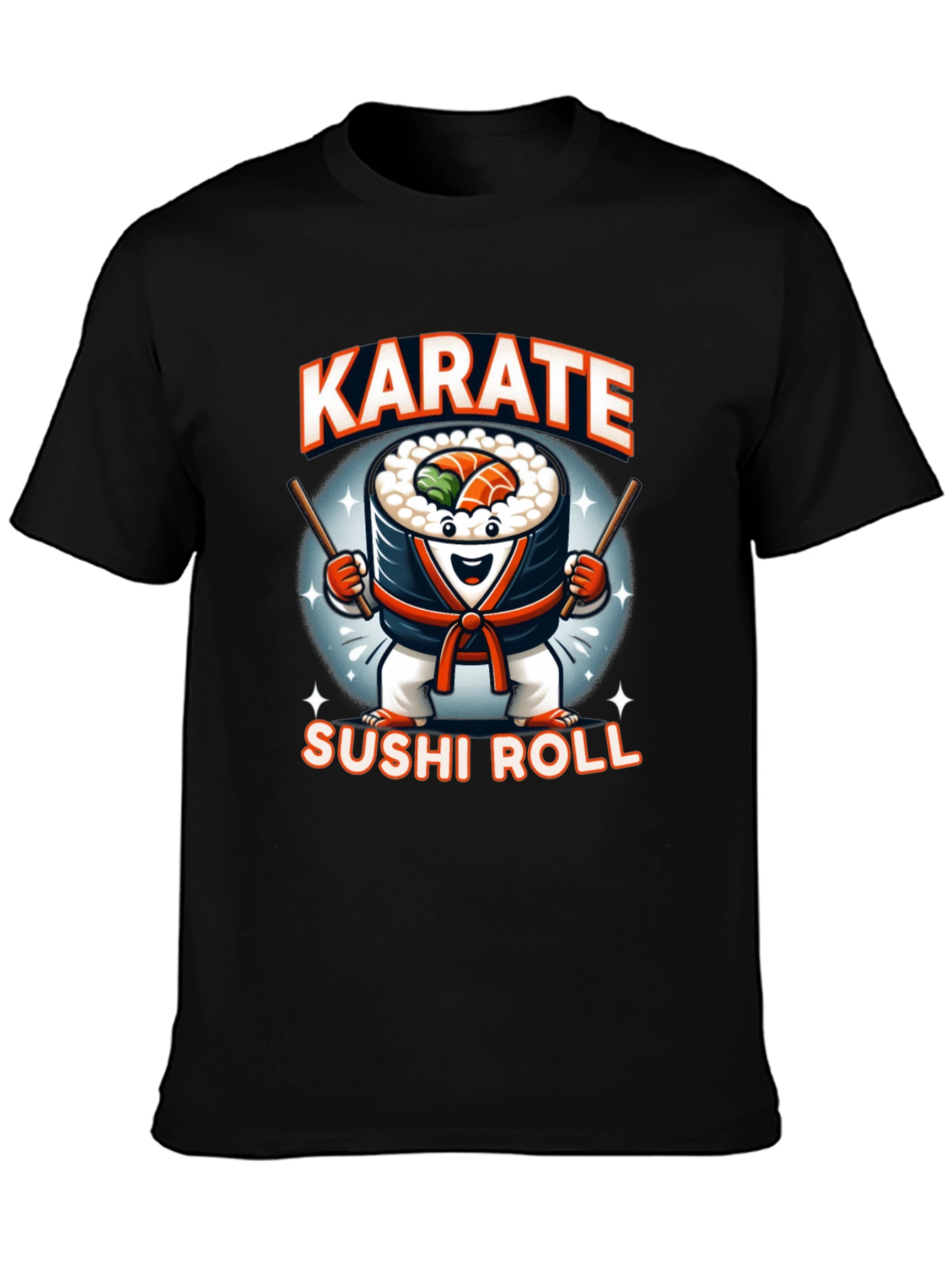 Karate Sushi Roll T-Shirt Fun Foodie Martial Arts Tee