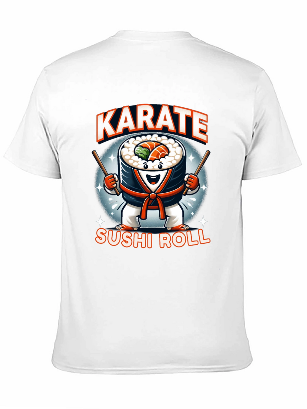 Karate Sushi Roll T-Shirt Fun Foodie Martial Arts Tee