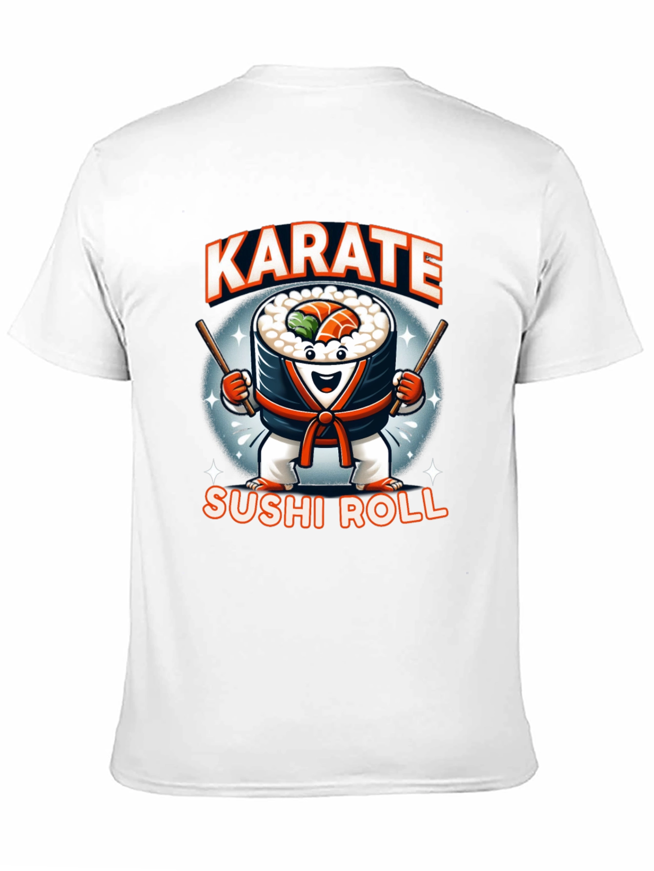 Karate Sushi Roll T-Shirt Fun Foodie Martial Arts Tee