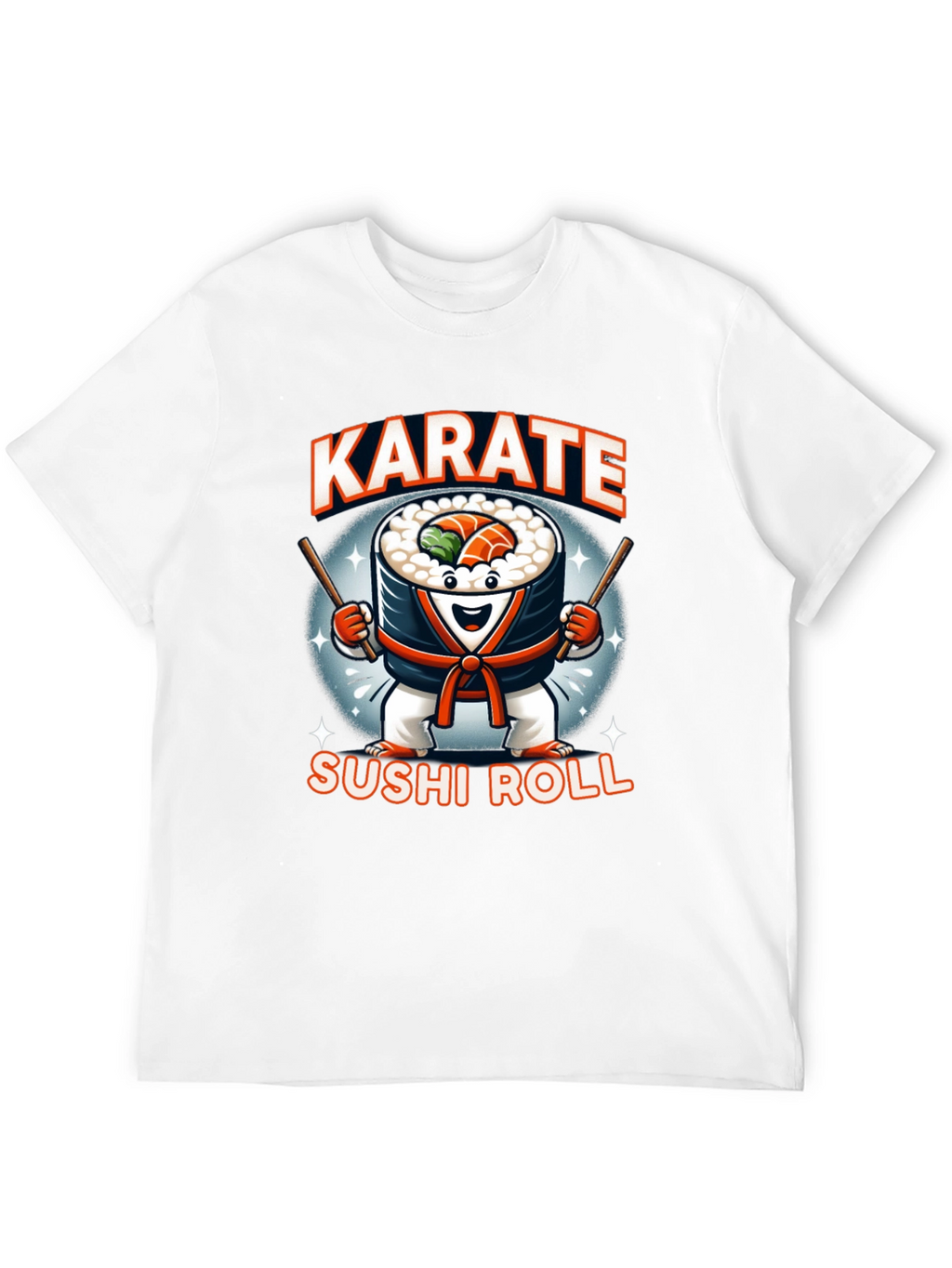 Karate Sushi Roll T-Shirt Fun Foodie Martial Arts Tee