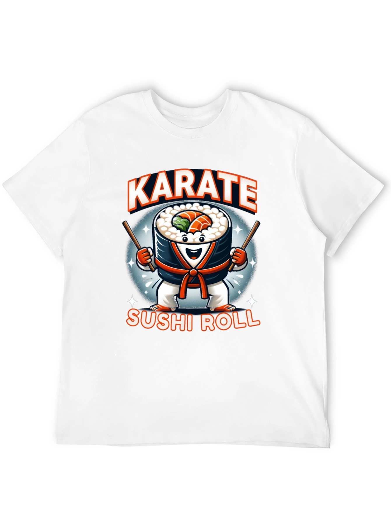 Karate Sushi Roll T-Shirt Fun Foodie Martial Arts Tee