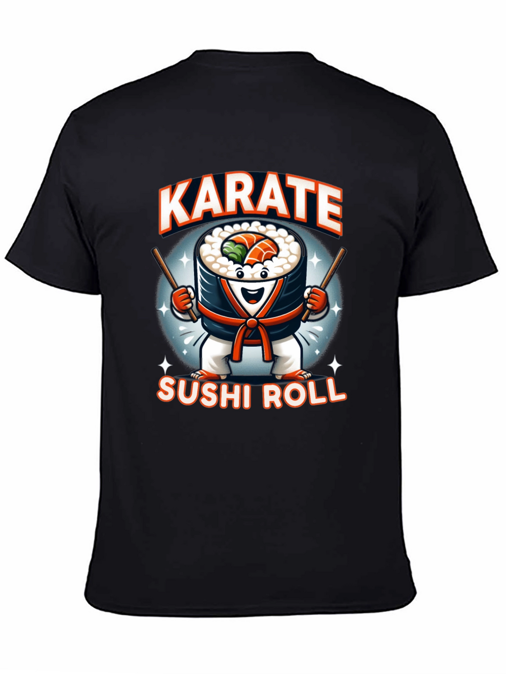 Karate Sushi Roll T-Shirt Fun Foodie Martial Arts Tee