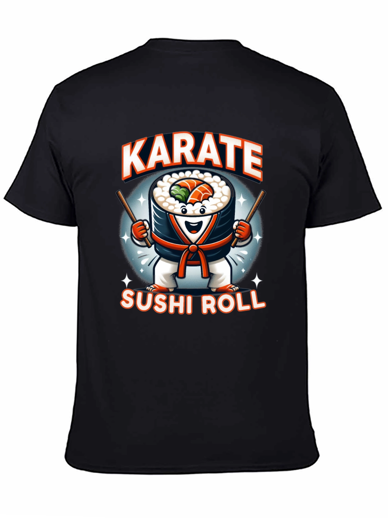 Karate Sushi Roll T-Shirt Fun Foodie Martial Arts Tee