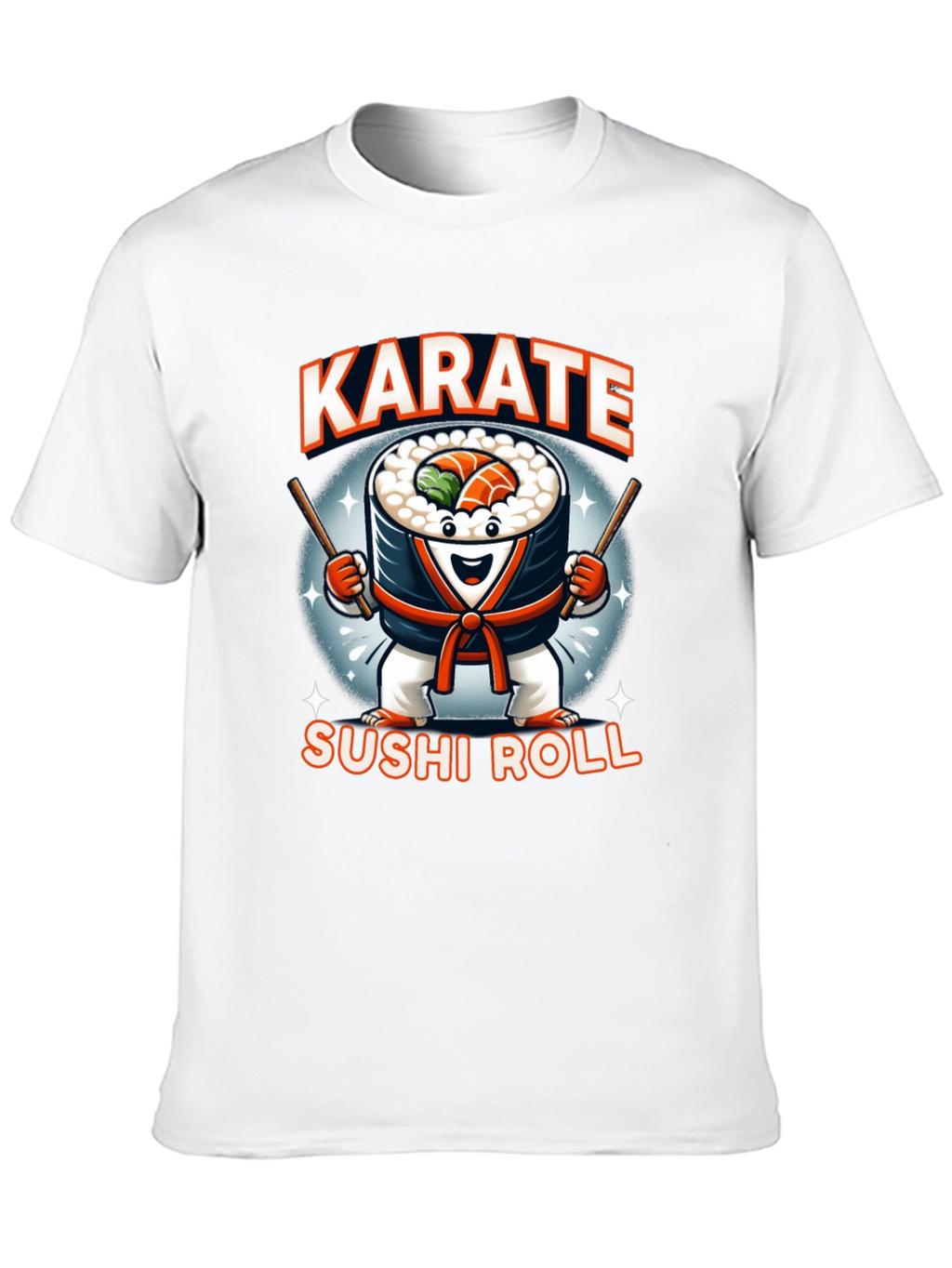 Karate Sushi Roll T-Shirt Fun Foodie Martial Arts Tee