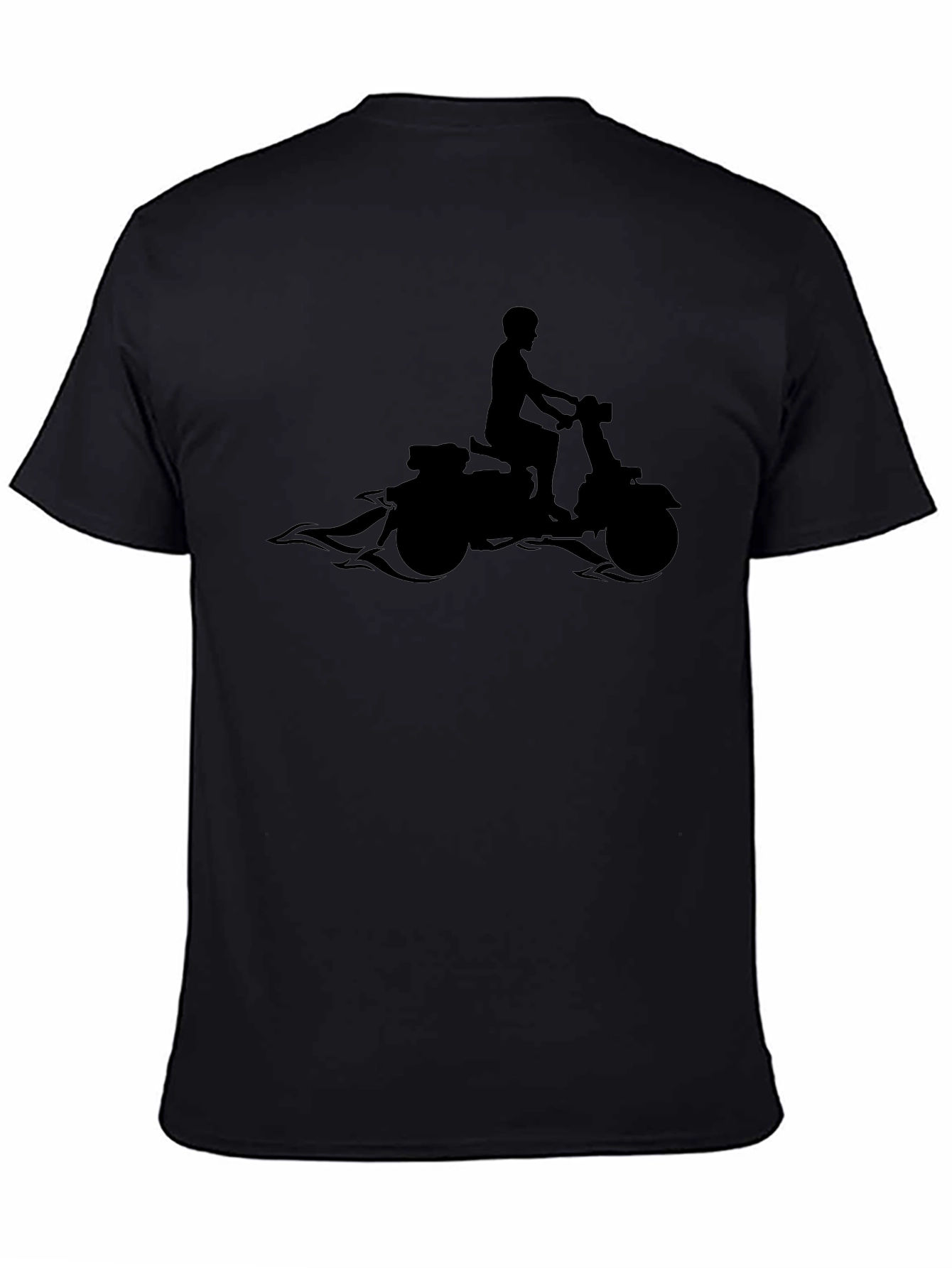 Motorcycle Rider Graphic Tee - Black